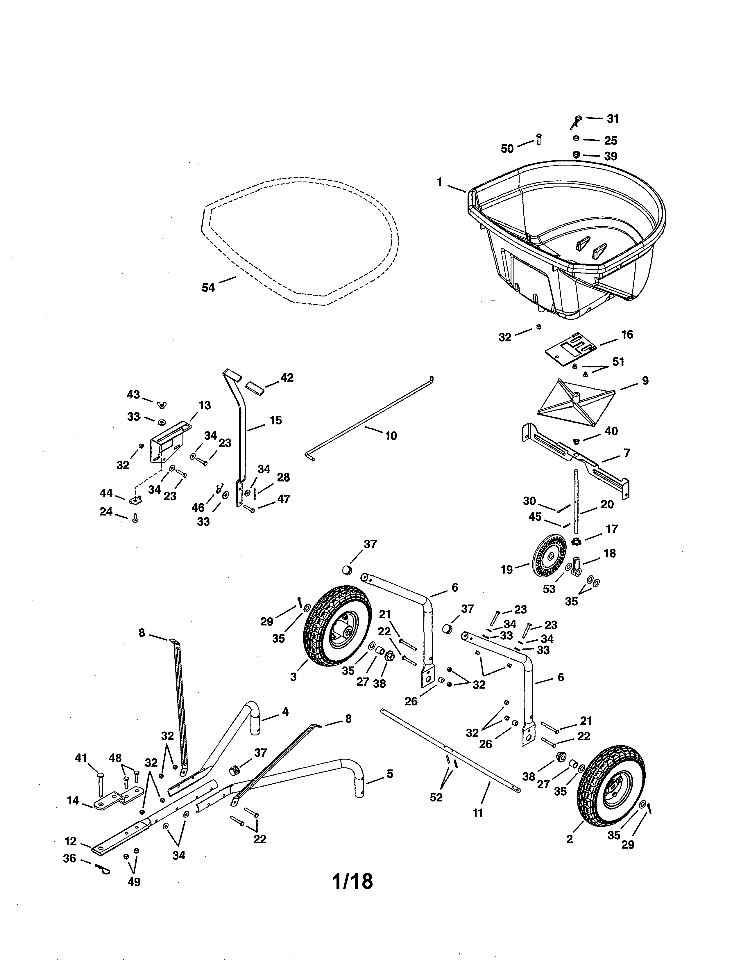 Craftsman 48624571 broadcast spreader diagram