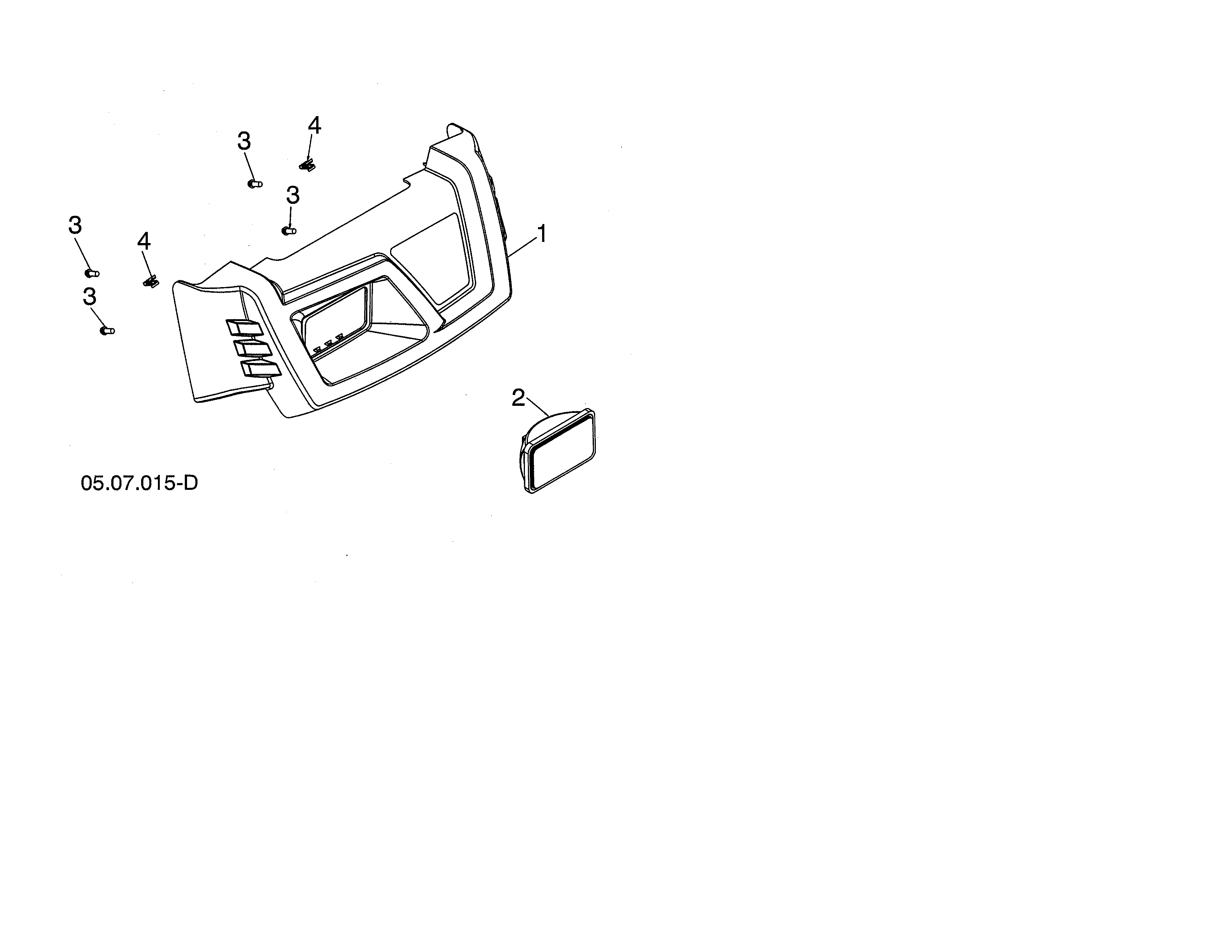 Craftsman 944525412 console cover/flood light diagram