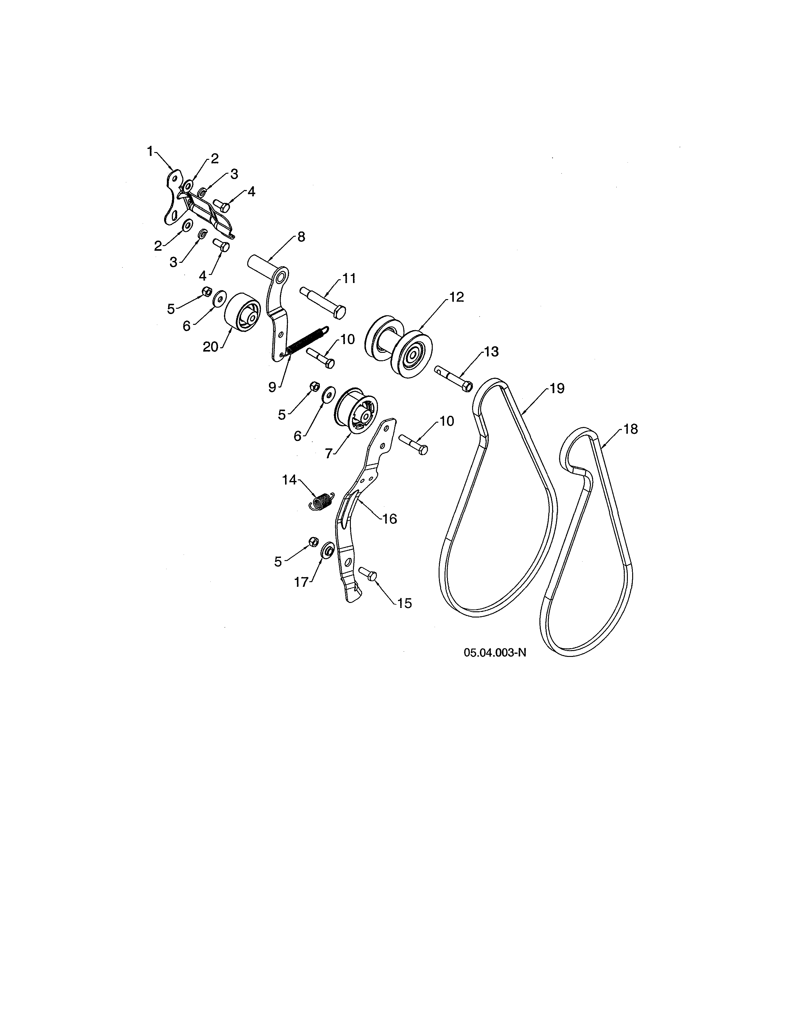 Craftsman 944525412 pulleys/belts diagram