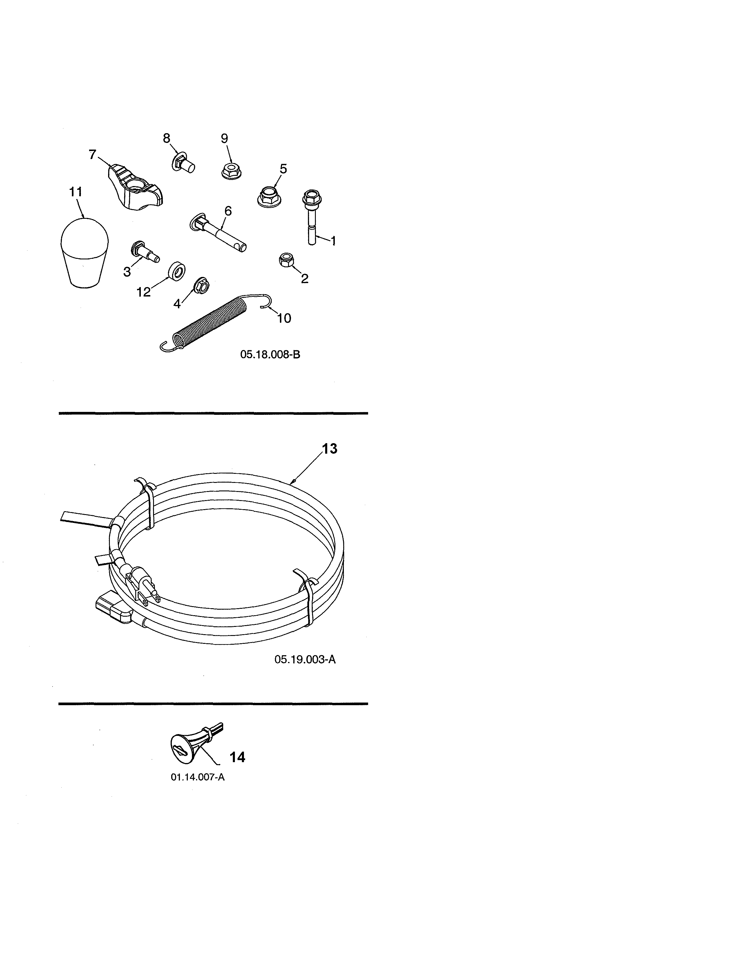 Craftsman 944525412 bag of parts diagram