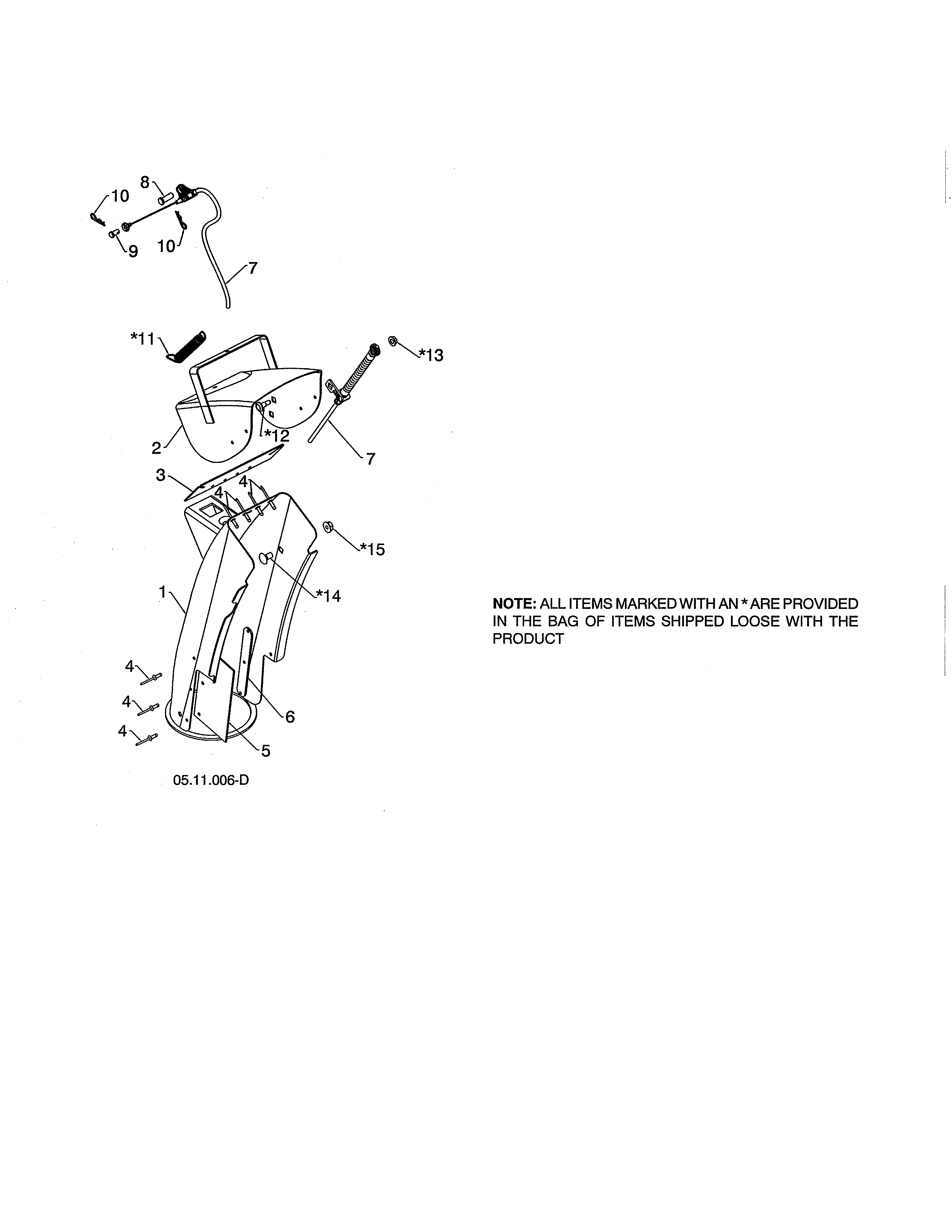 Craftsman 944524410 chute & deflector weldments diagram