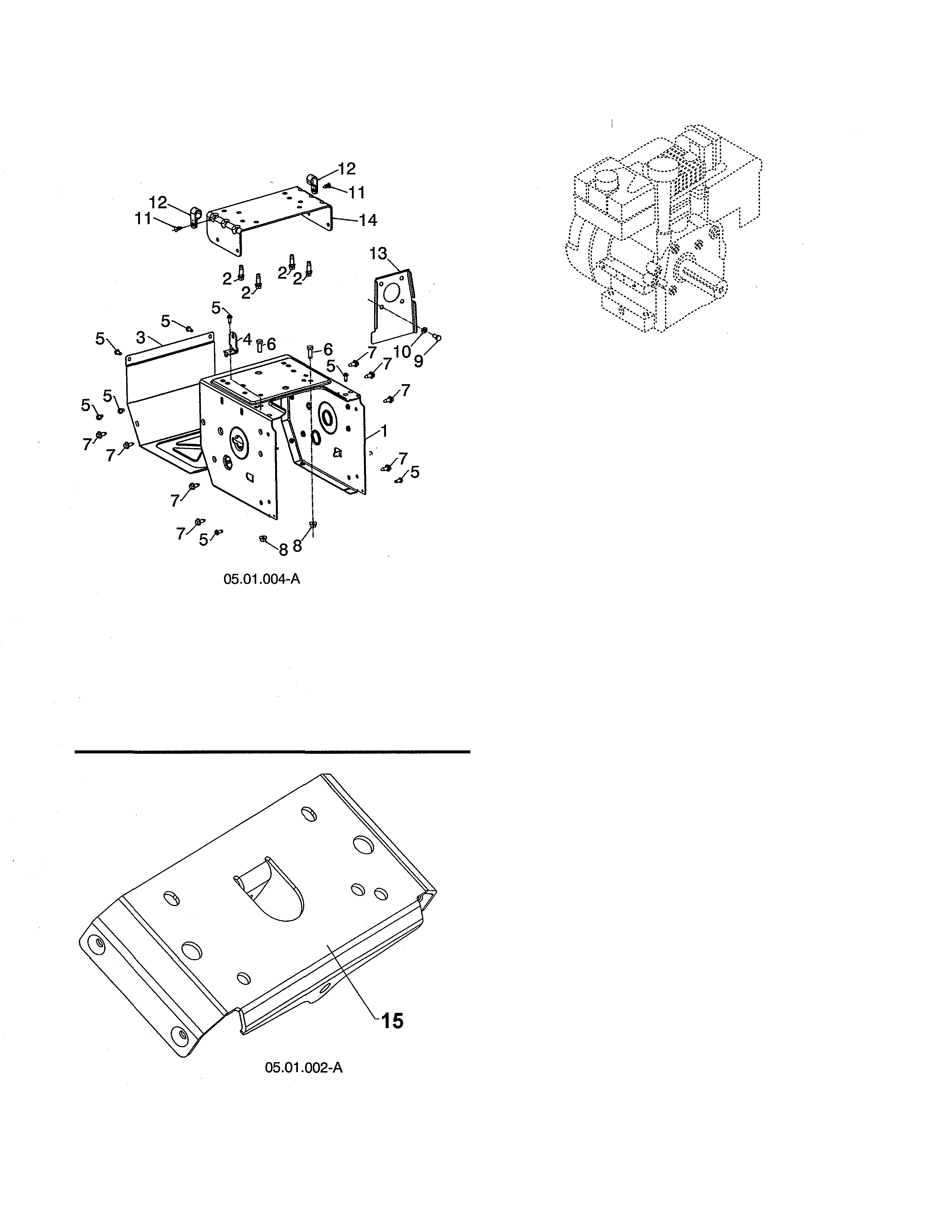 Craftsman 944524410 engine/frame/mounting plate diagram