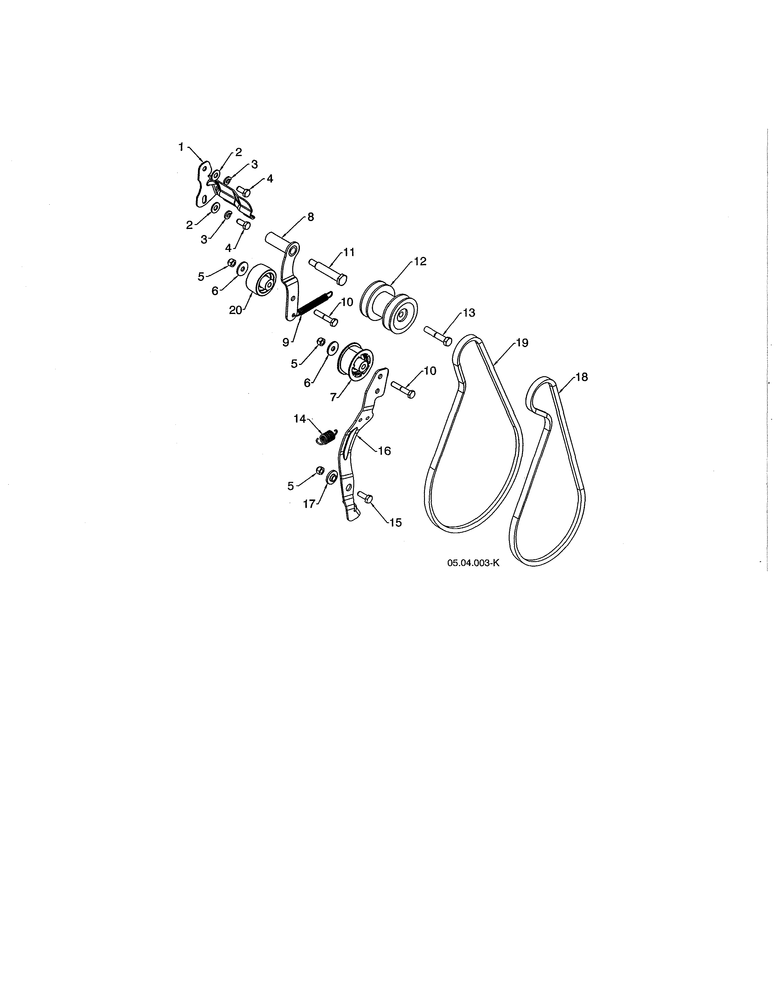 Craftsman 944524410 pulleys/belts diagram