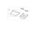 Samsung NE595R0ABSR/AA-01 cooktop diagram