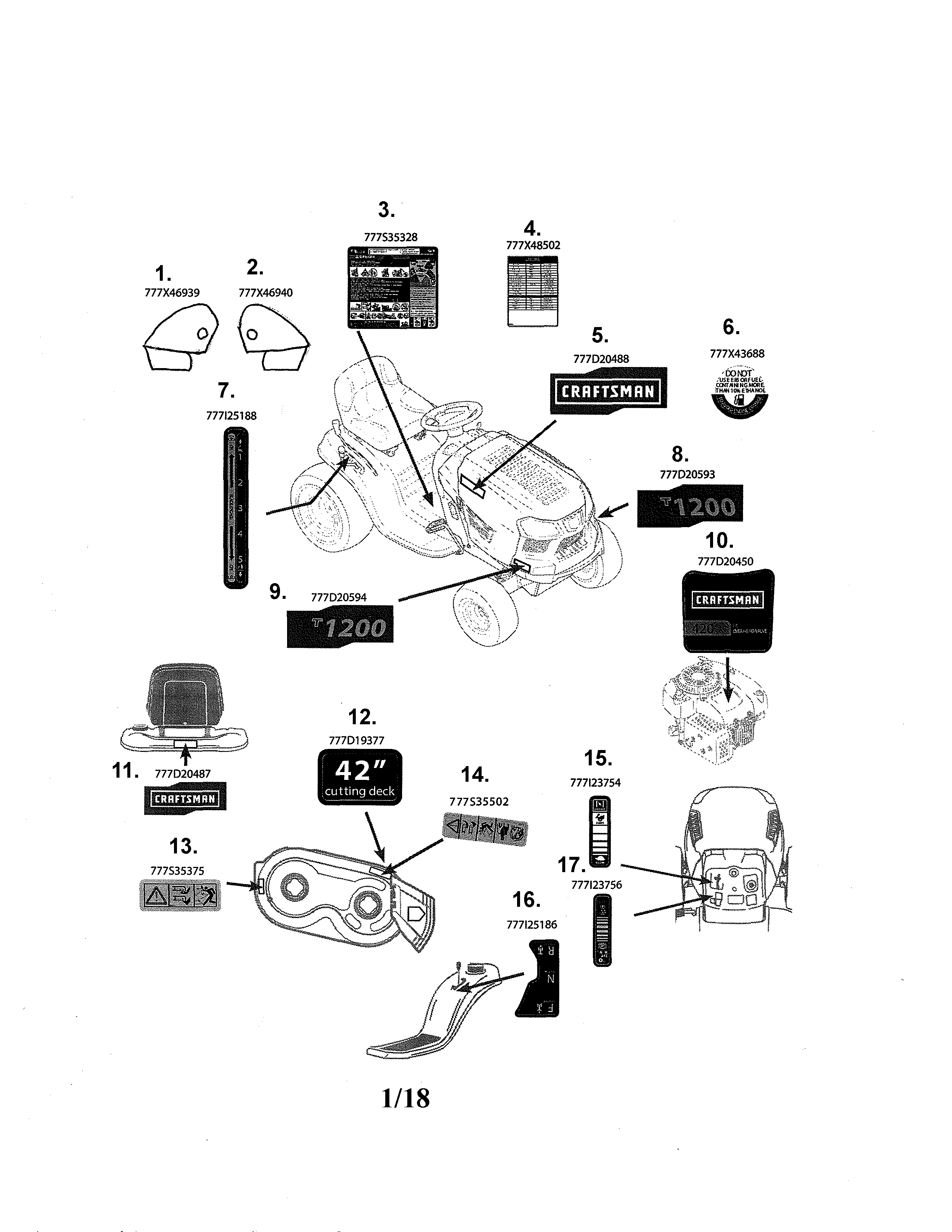 Craftsman 247203727 decals diagram
