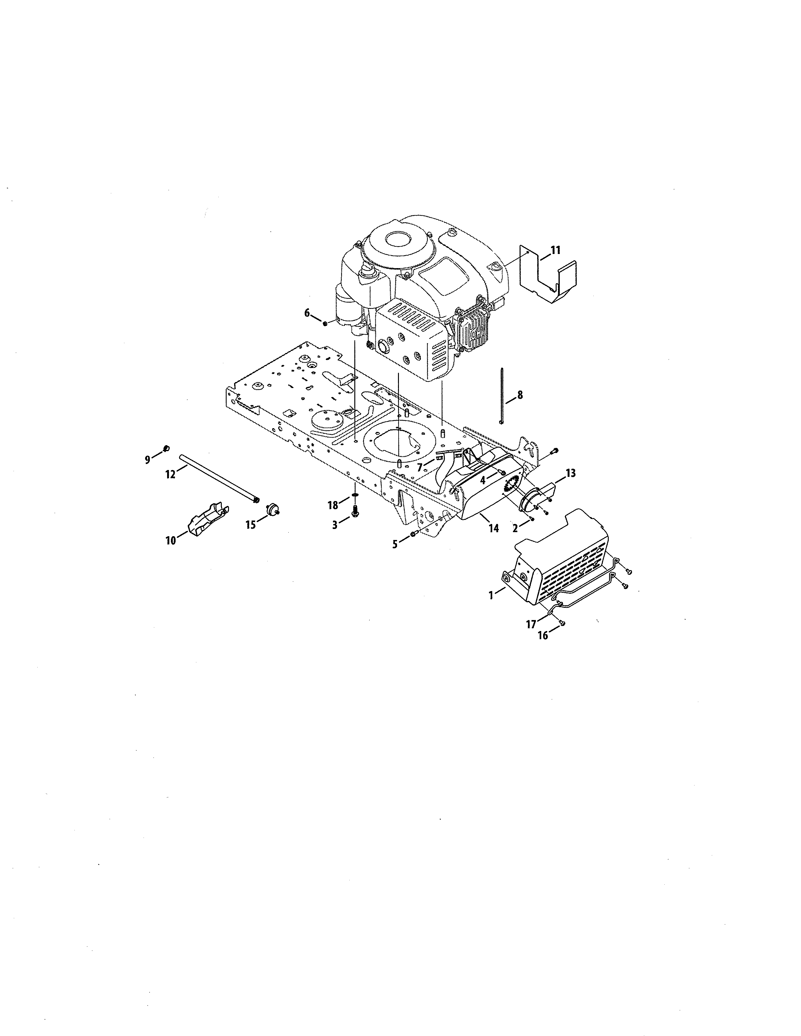 Craftsman 247203727 engine/muffler shield diagram