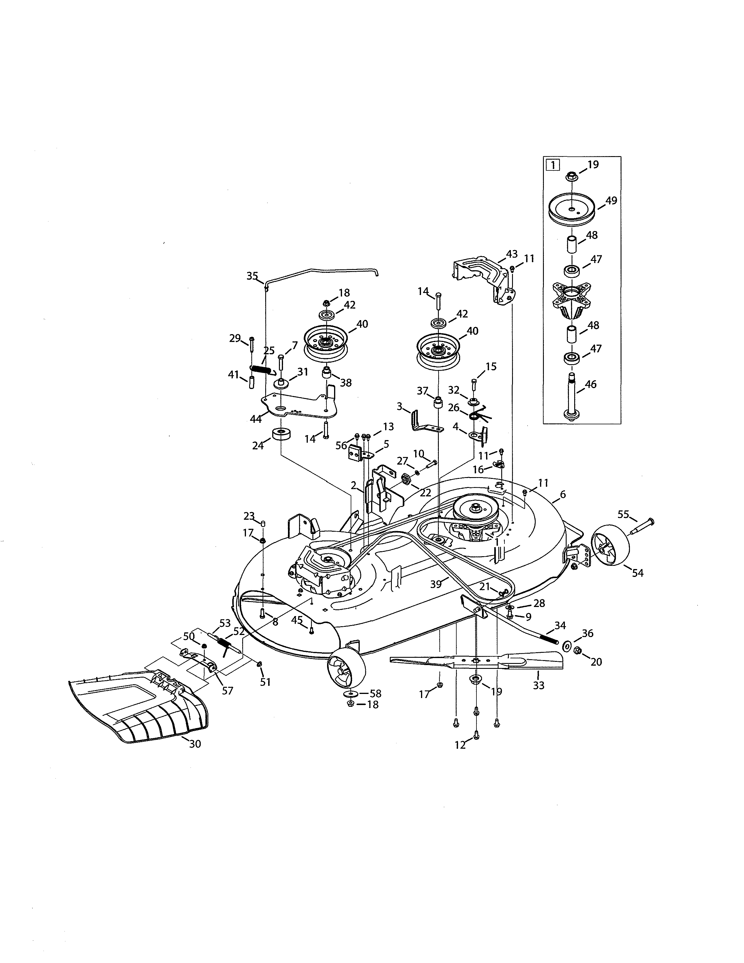 Craftsman 247203727 deck/spindle diagram