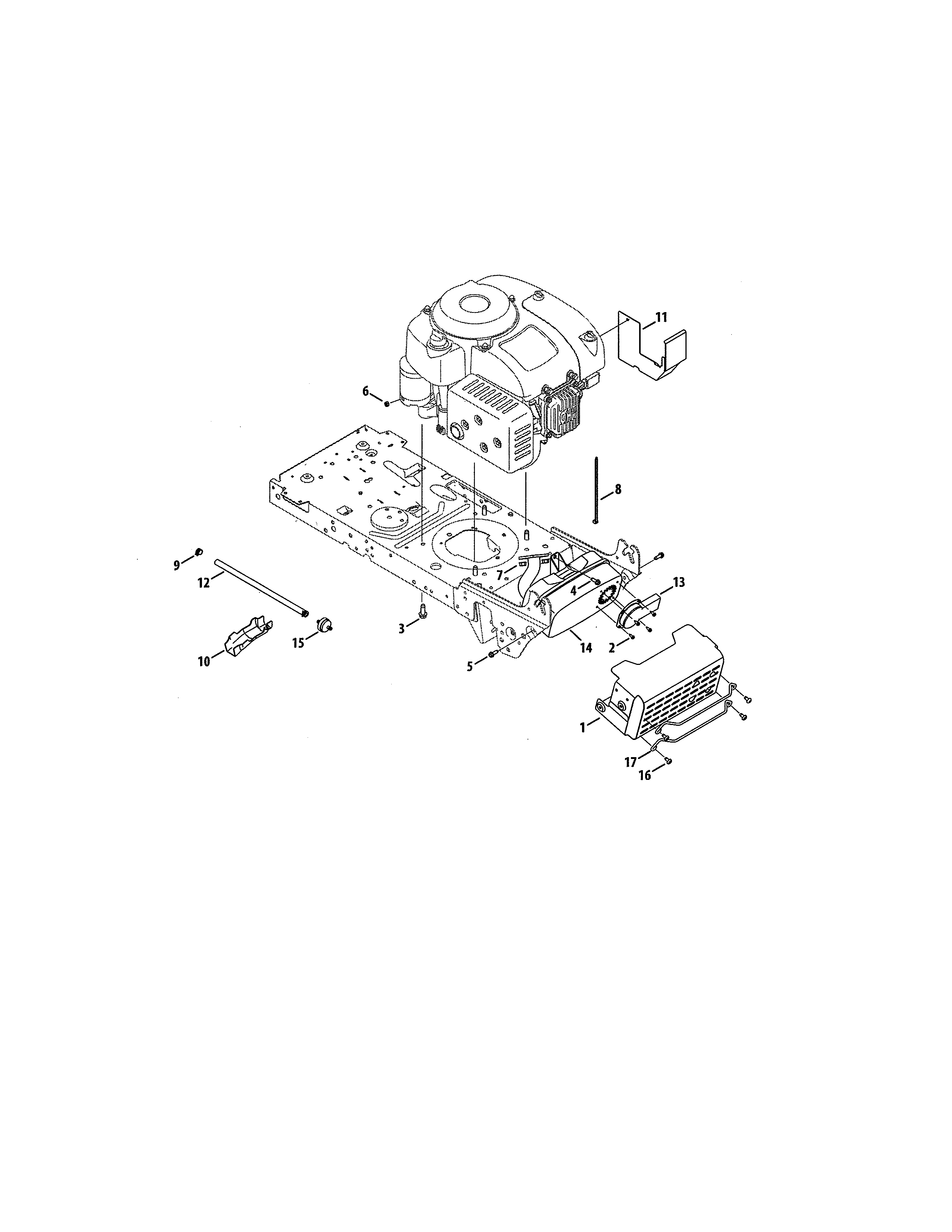Craftsman 247203777 engine/muffler shield diagram