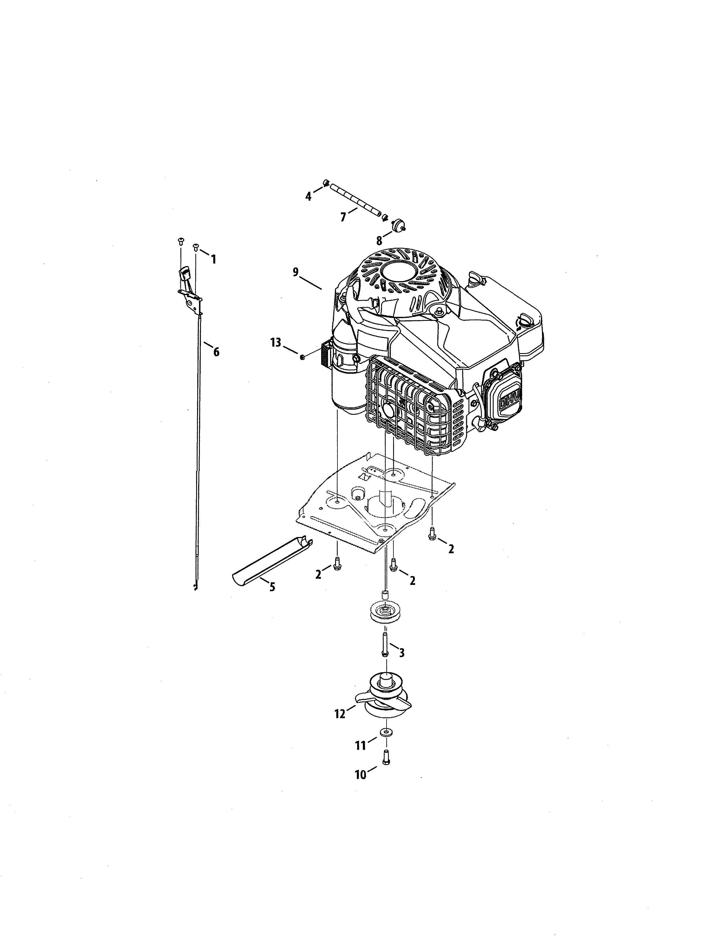 MTD 13A726JD299 engine diagram