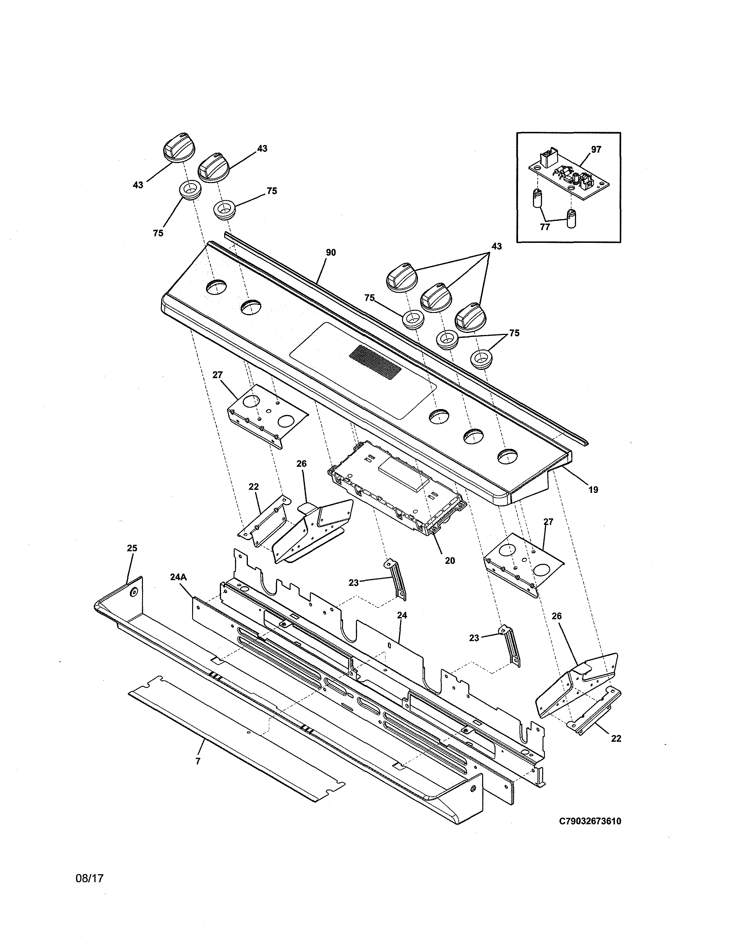 Kenmore 79032673610 backguard diagram