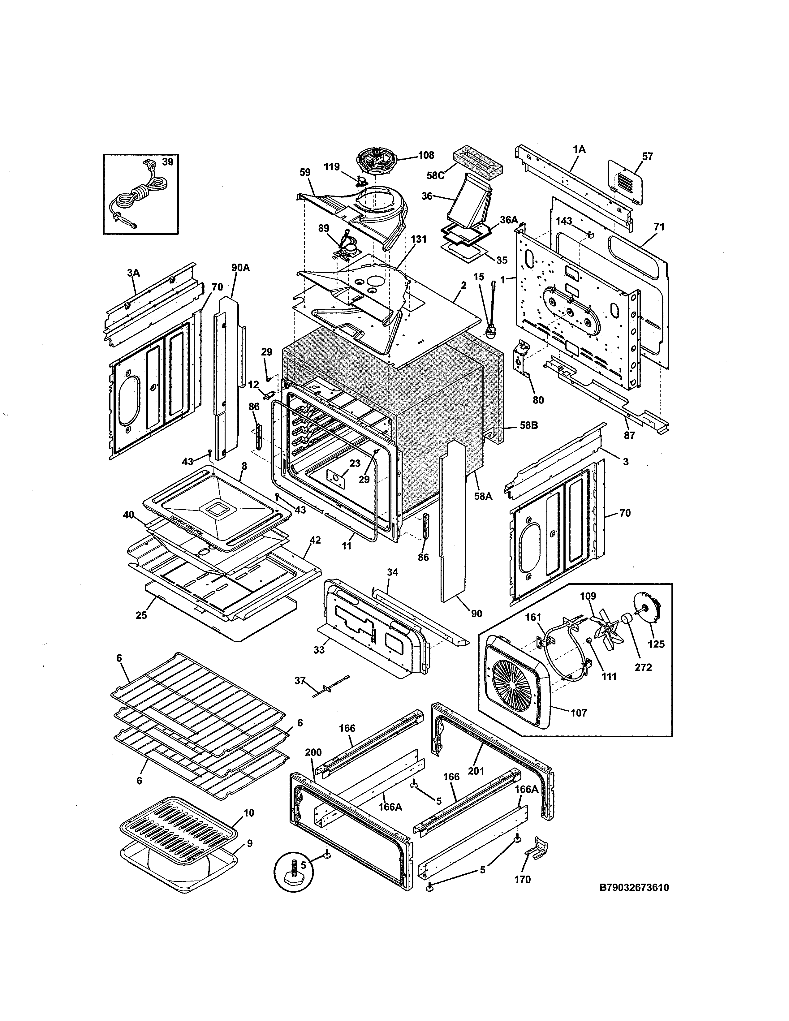 Kenmore 79032673610 body diagram