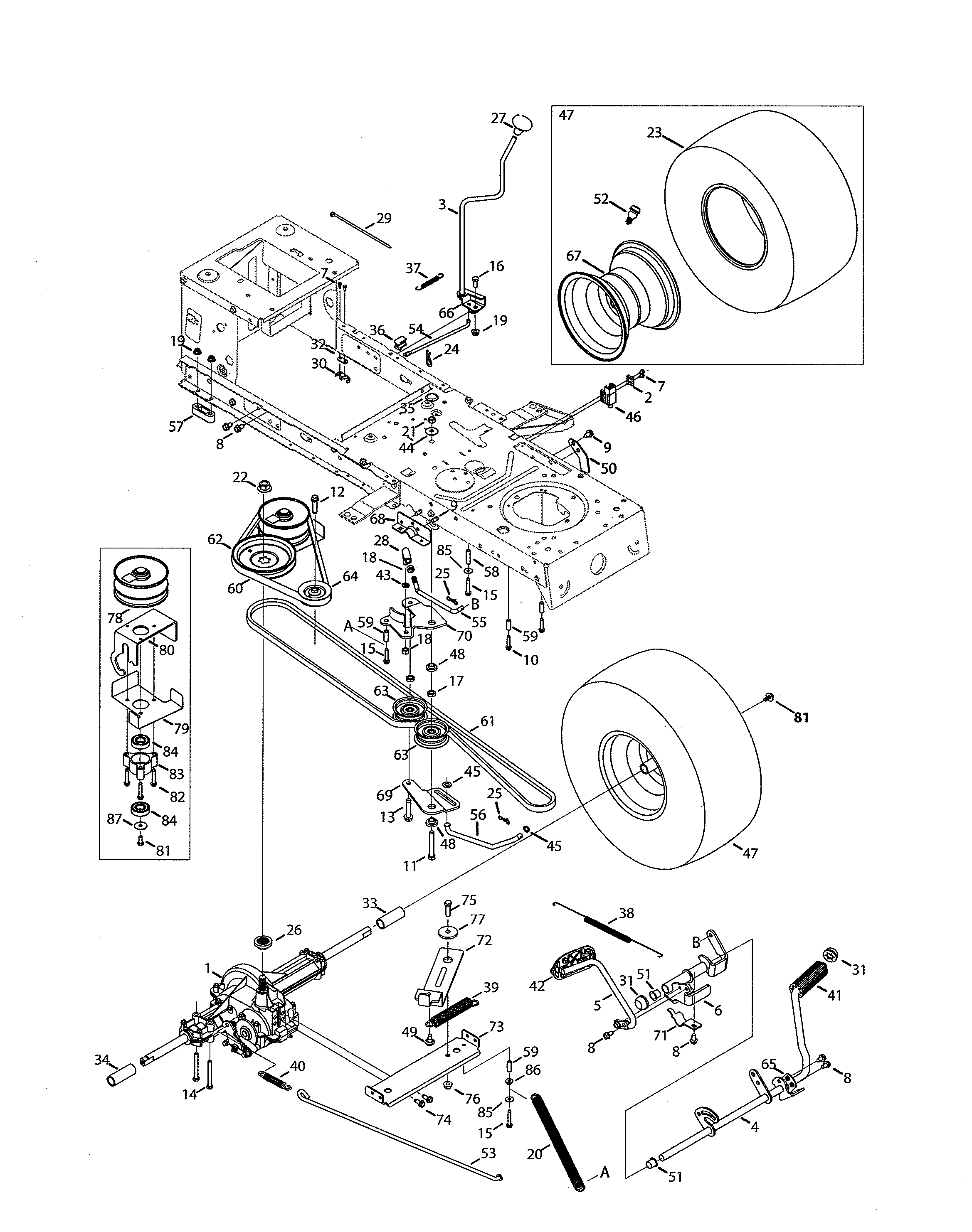 MTD 13A878XT299 transmission diagram