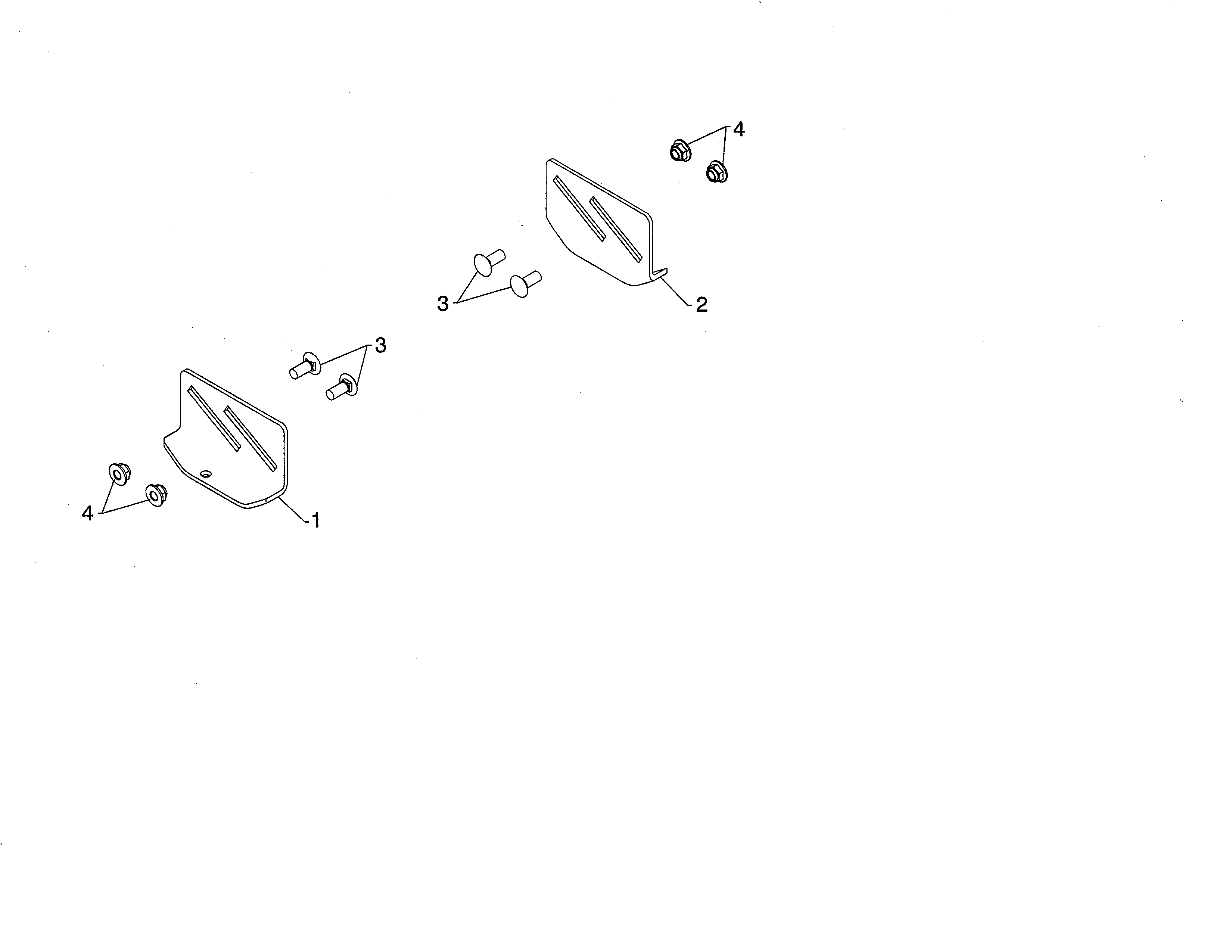 Poulan PR624ES-96192003702 skid plates diagram