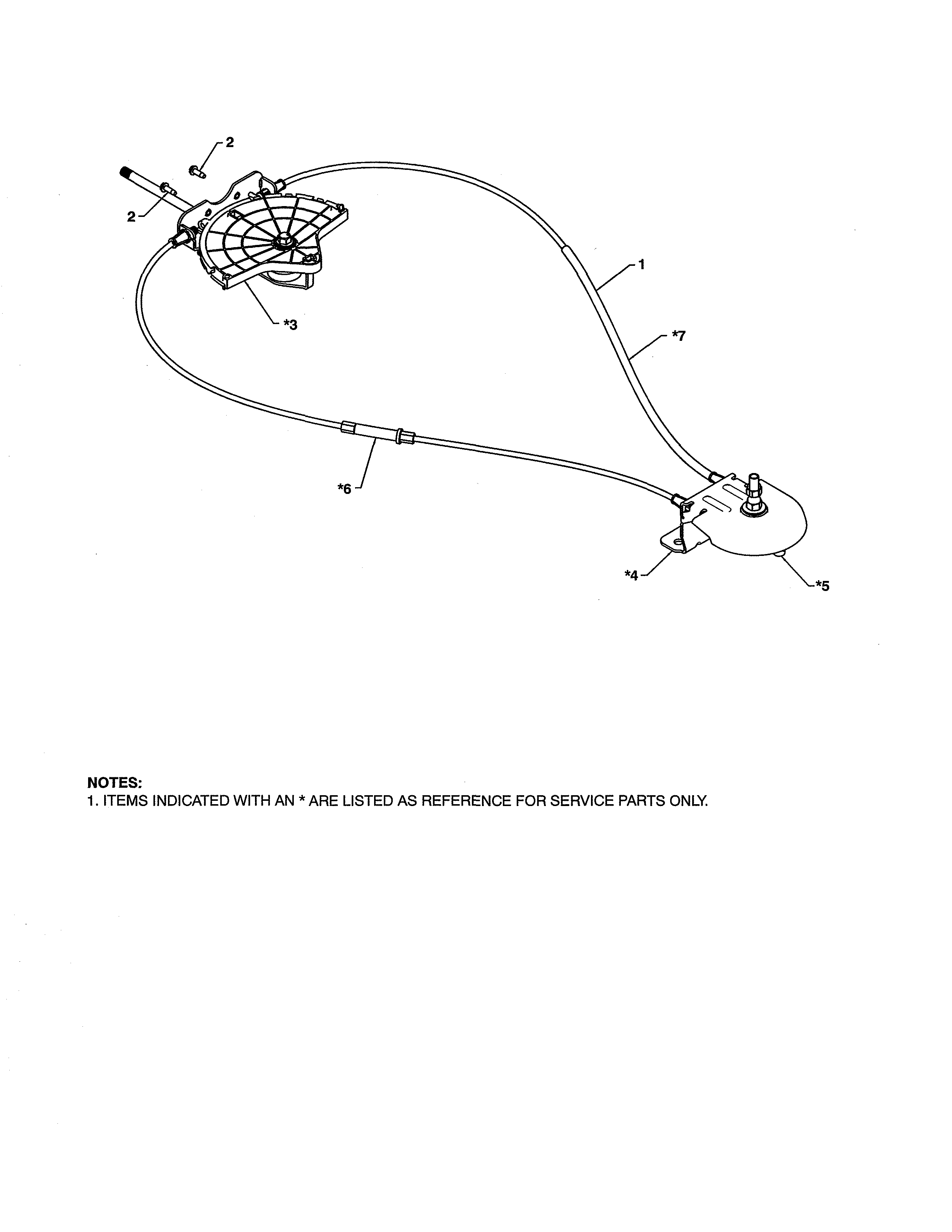 Poulan PR624ES-96192003702 lever/cable rotator diagram