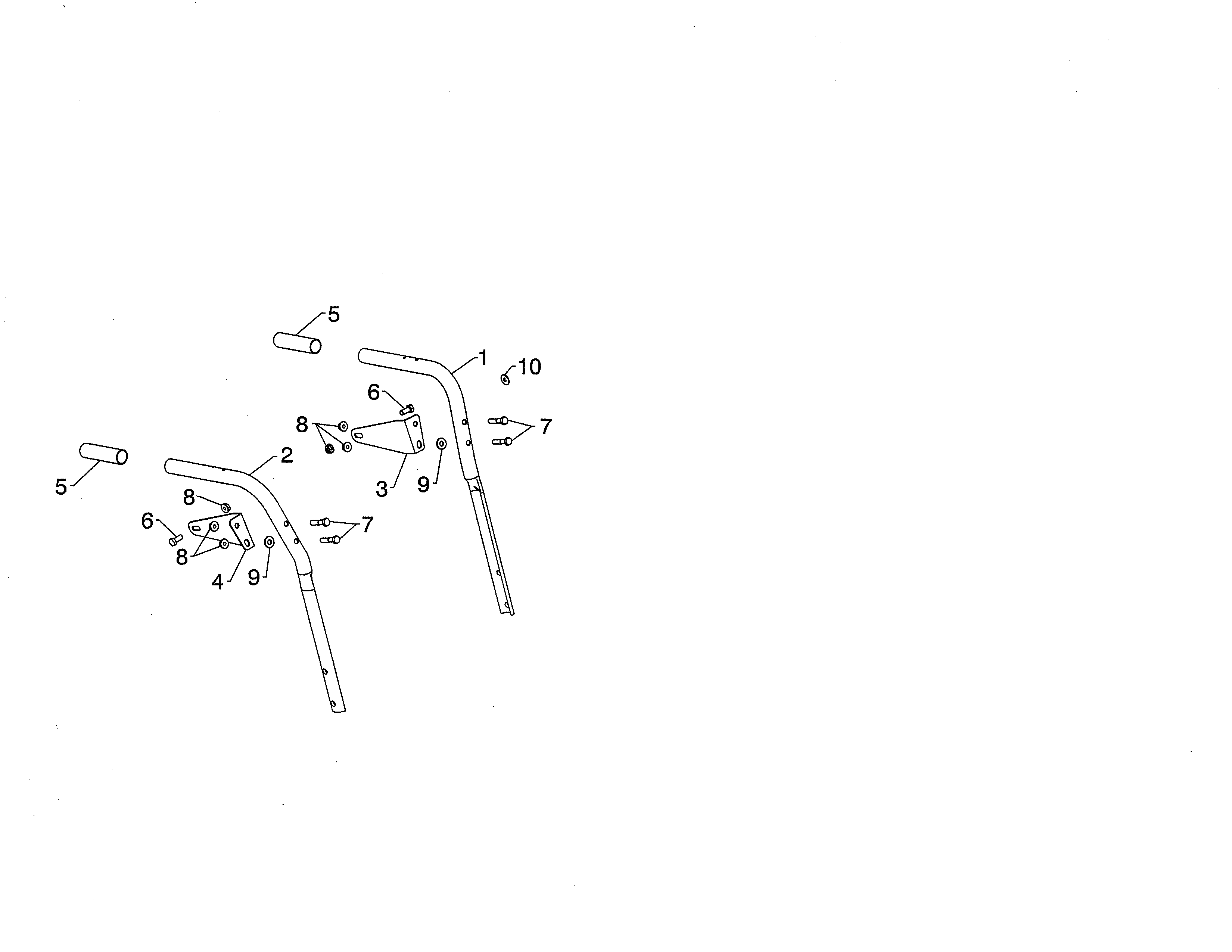 Poulan PR624ES-96192003702 handles diagram