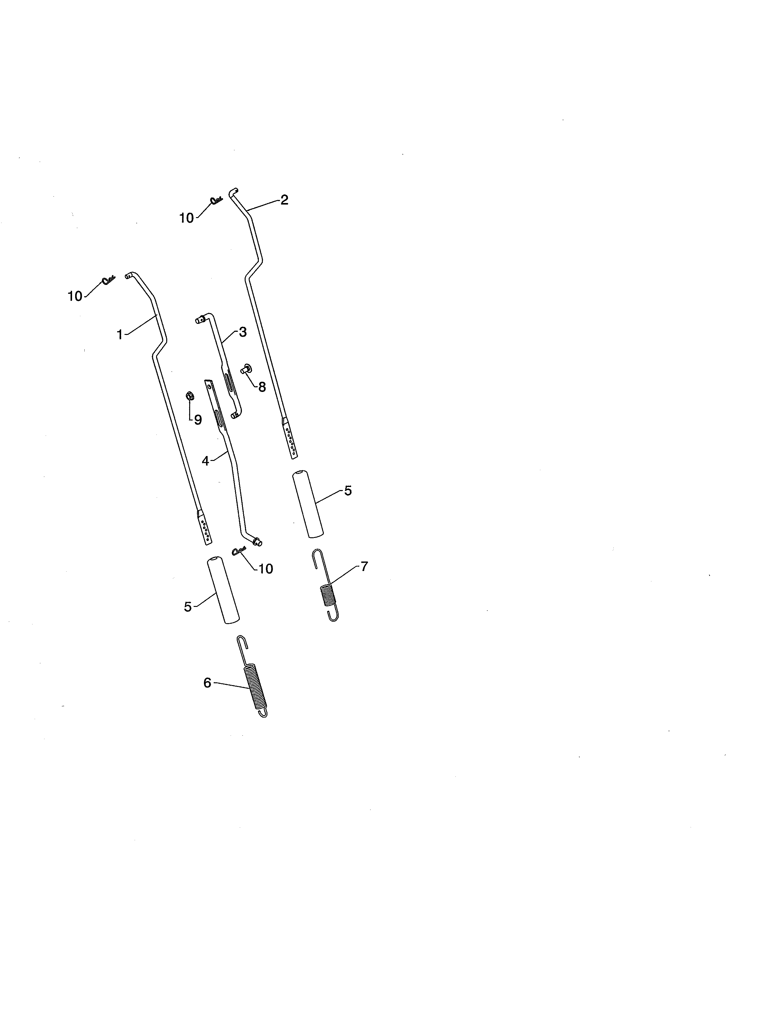 Poulan PR624ES-96192003702 impeller & traction rods diagram