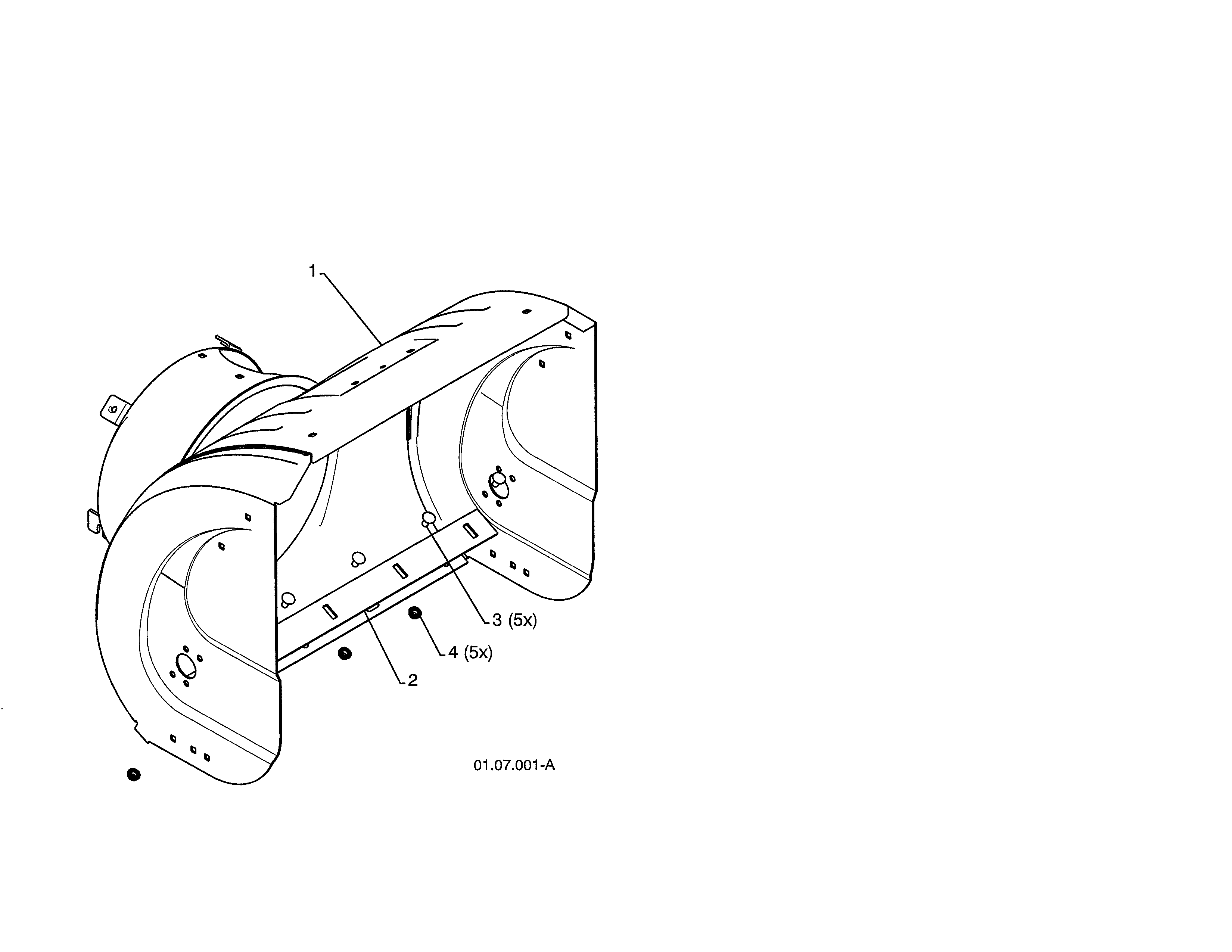 Poulan PR624ES-96198004300 auger housing diagram