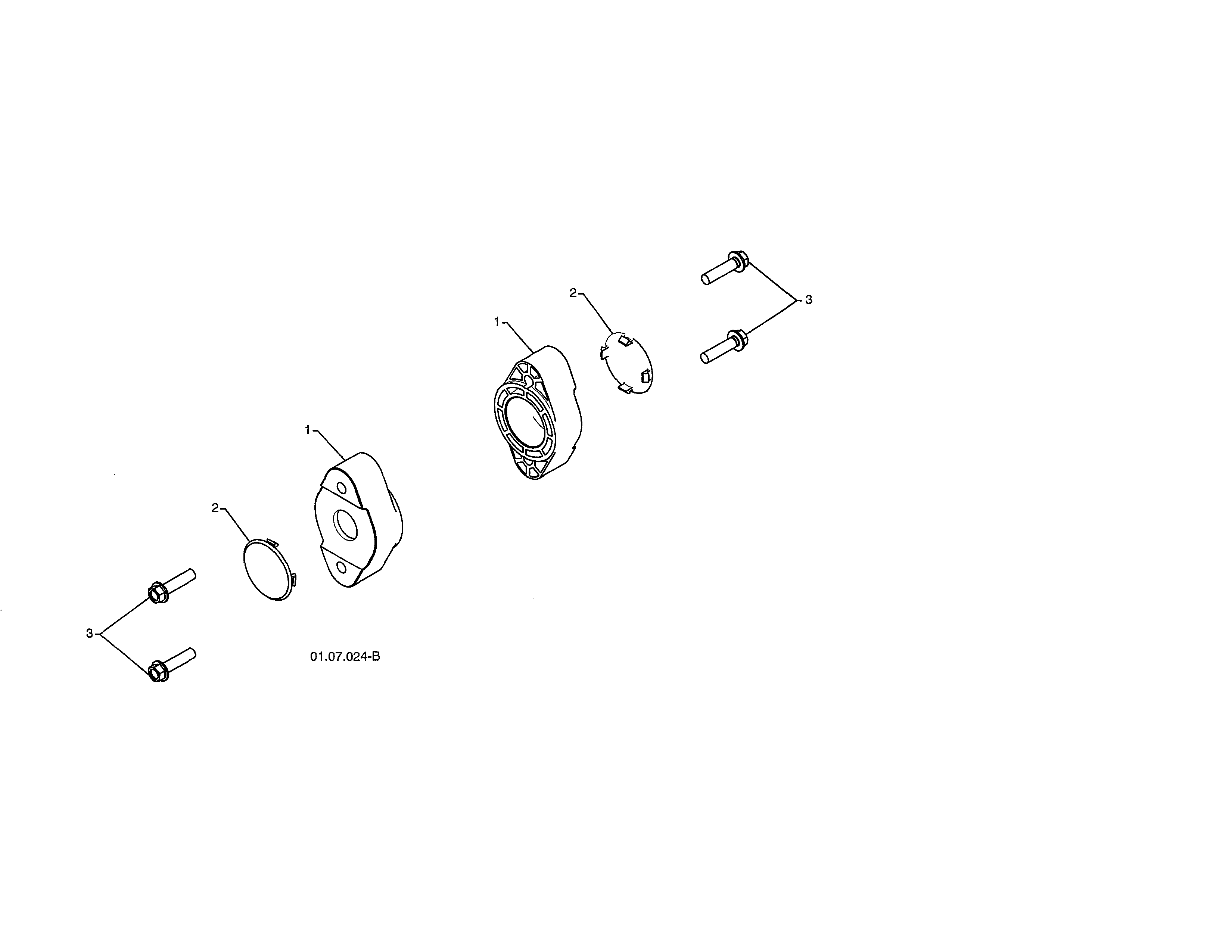 Poulan PR624ES-96198004300 auger bearing diagram