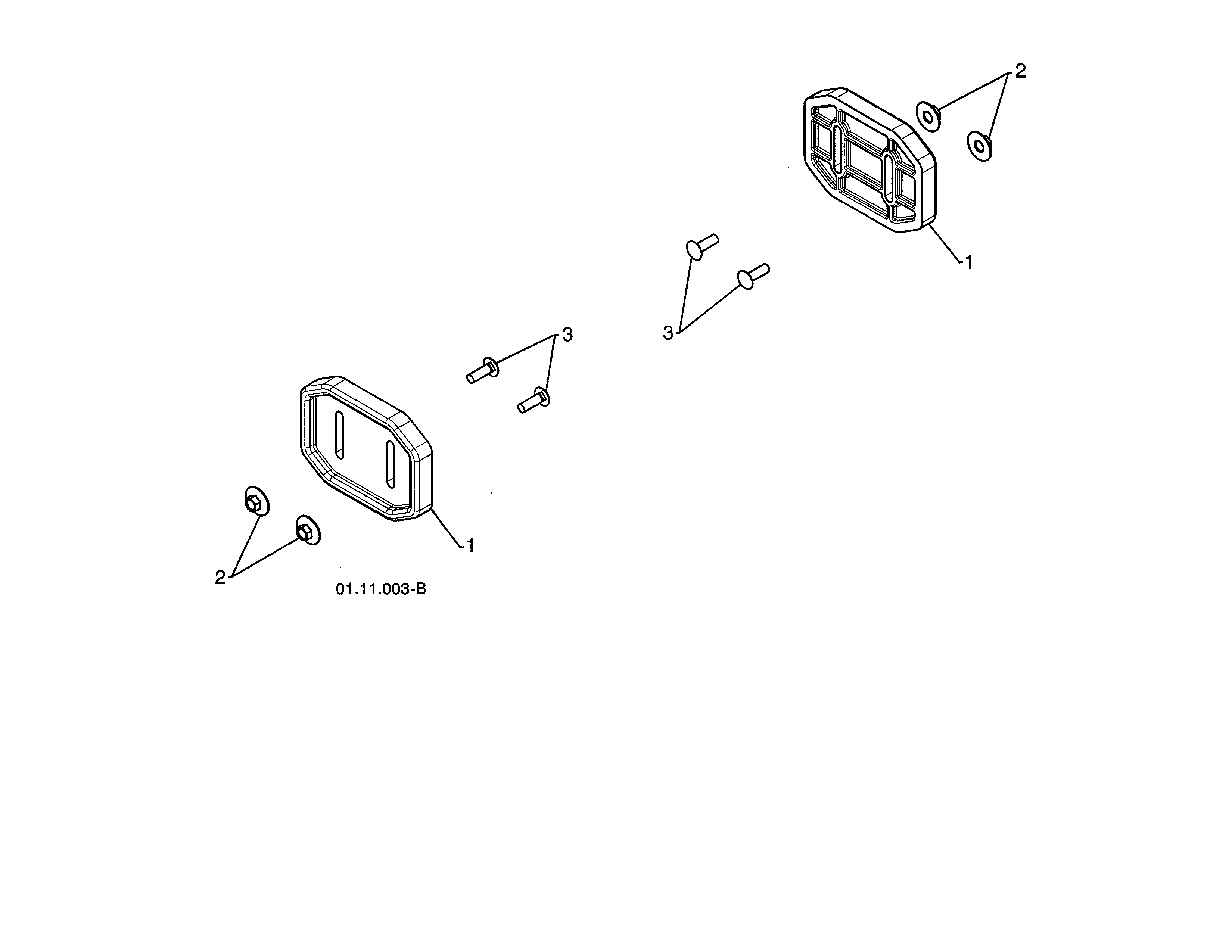 Poulan PR624ES-96198004300 skid plate diagram