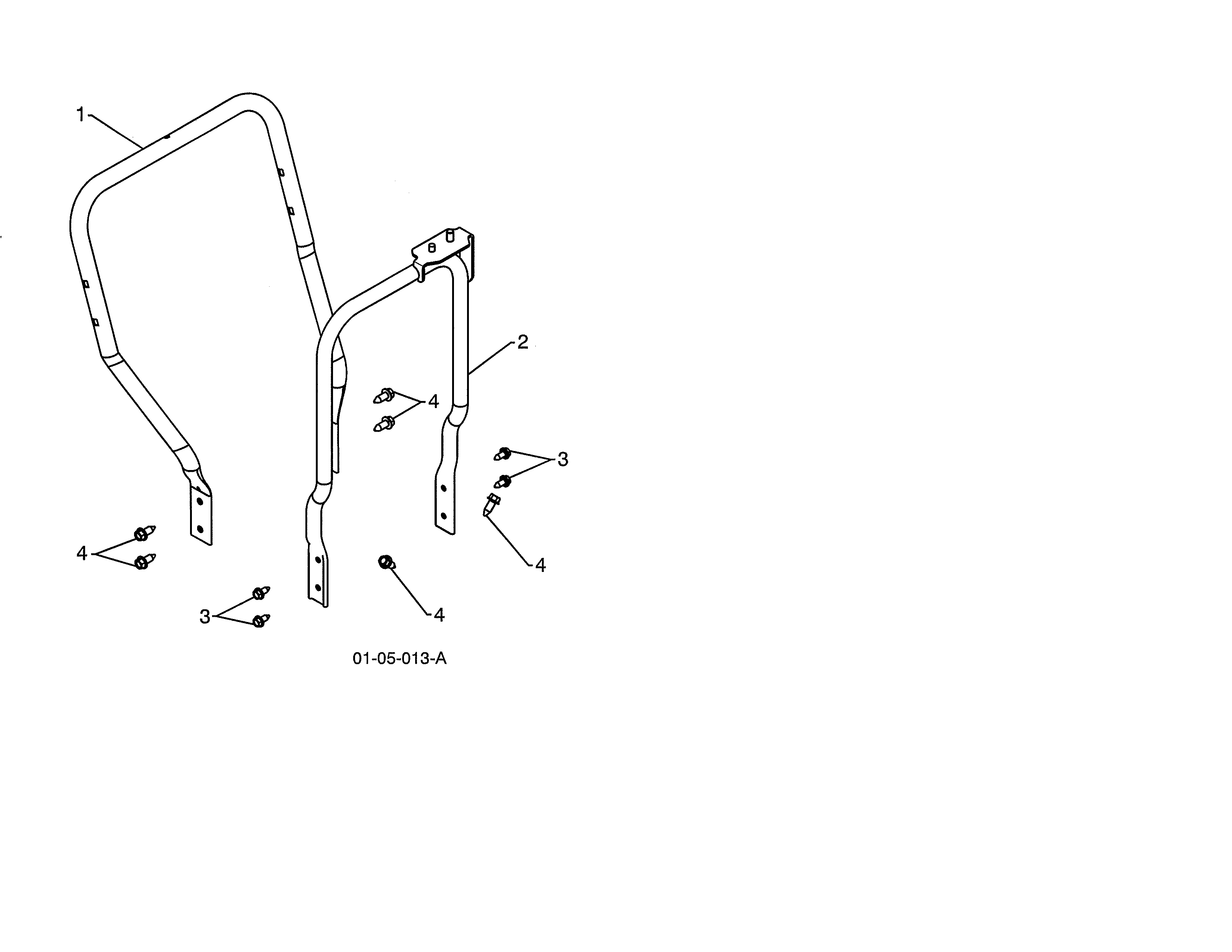 Poulan PR624ES-96198004300 lower handle diagram