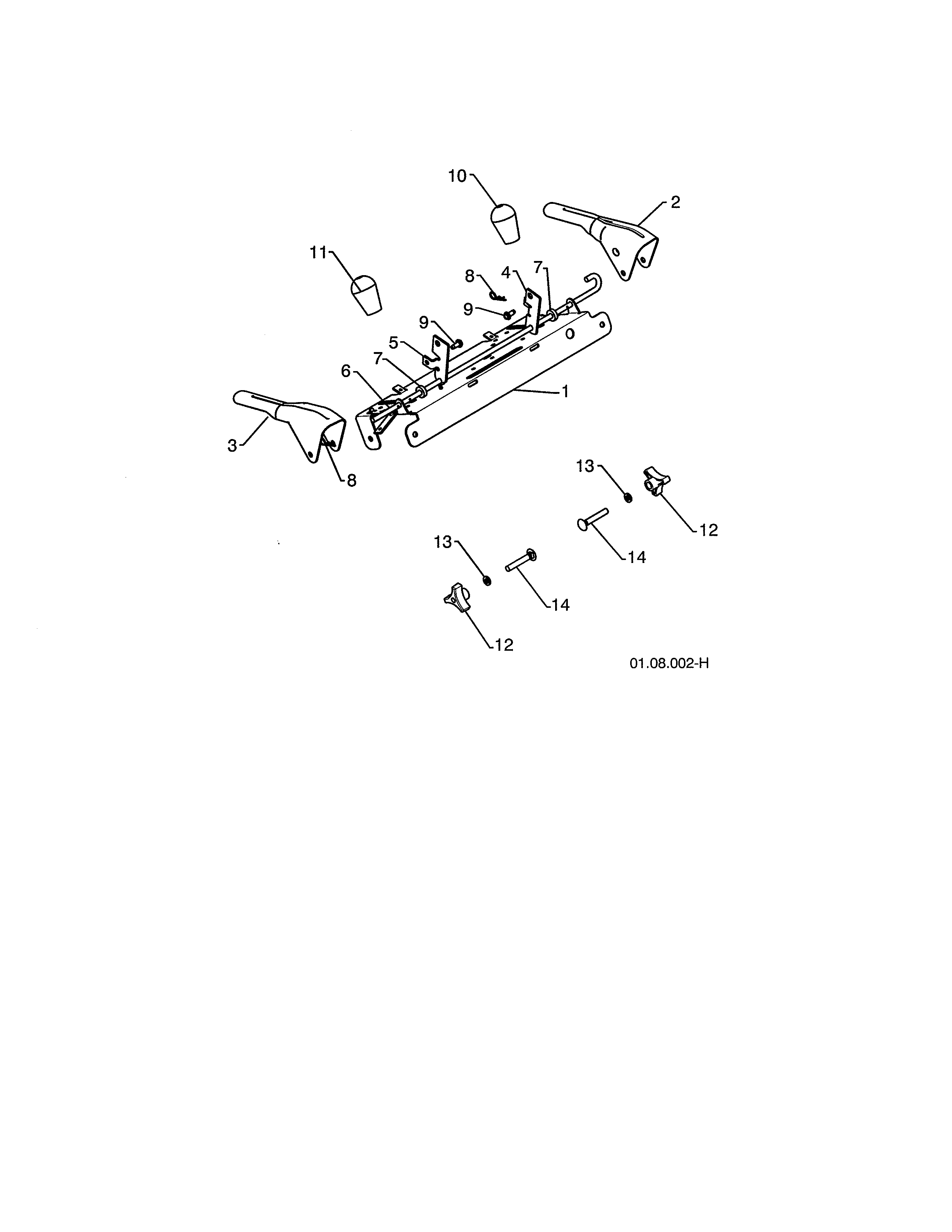 Poulan PR624ES-96198004300 control panel diagram