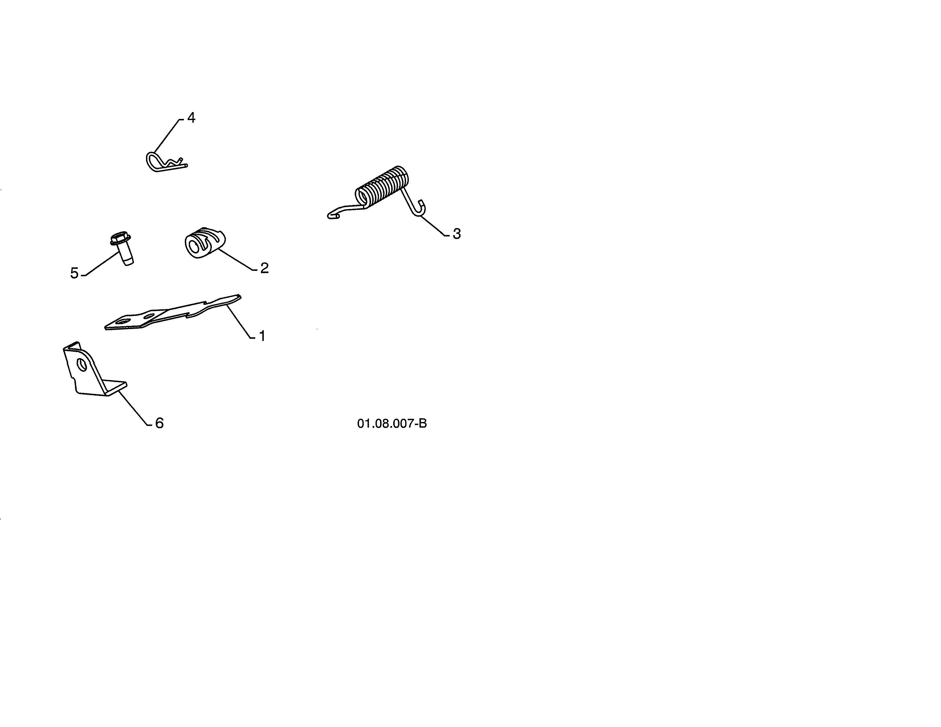 Poulan PR624ES-96198004300 interlock spring & cam diagram
