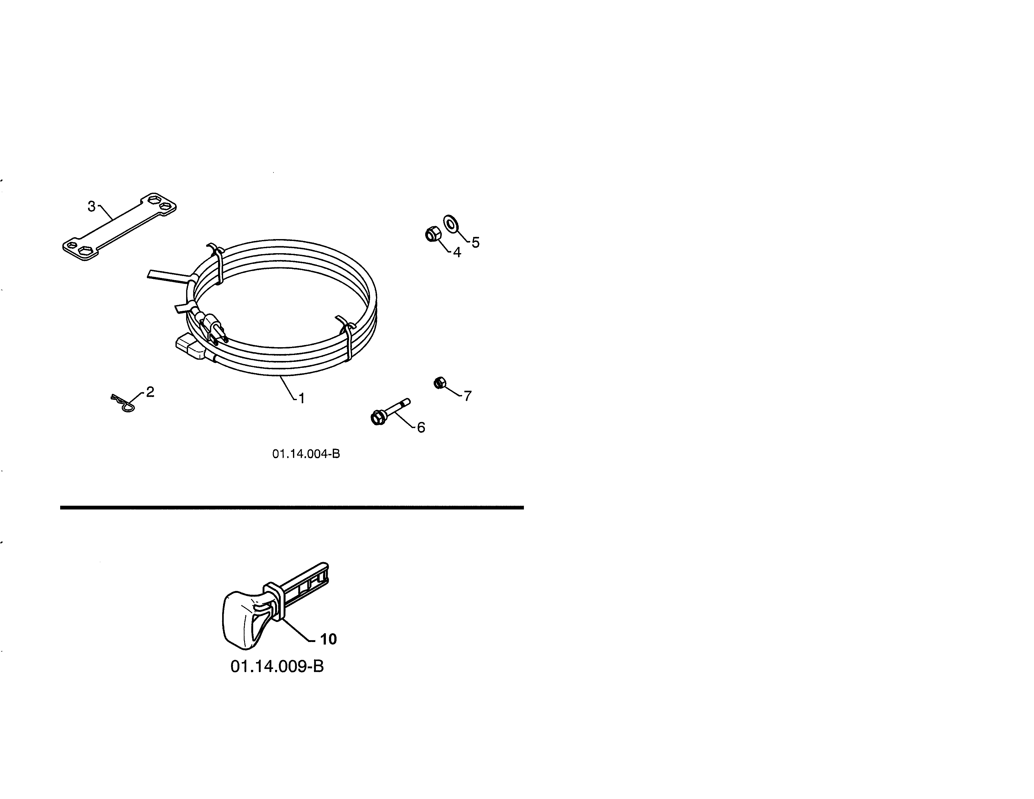 Poulan PR624ES-96198004300 bag of parts diagram