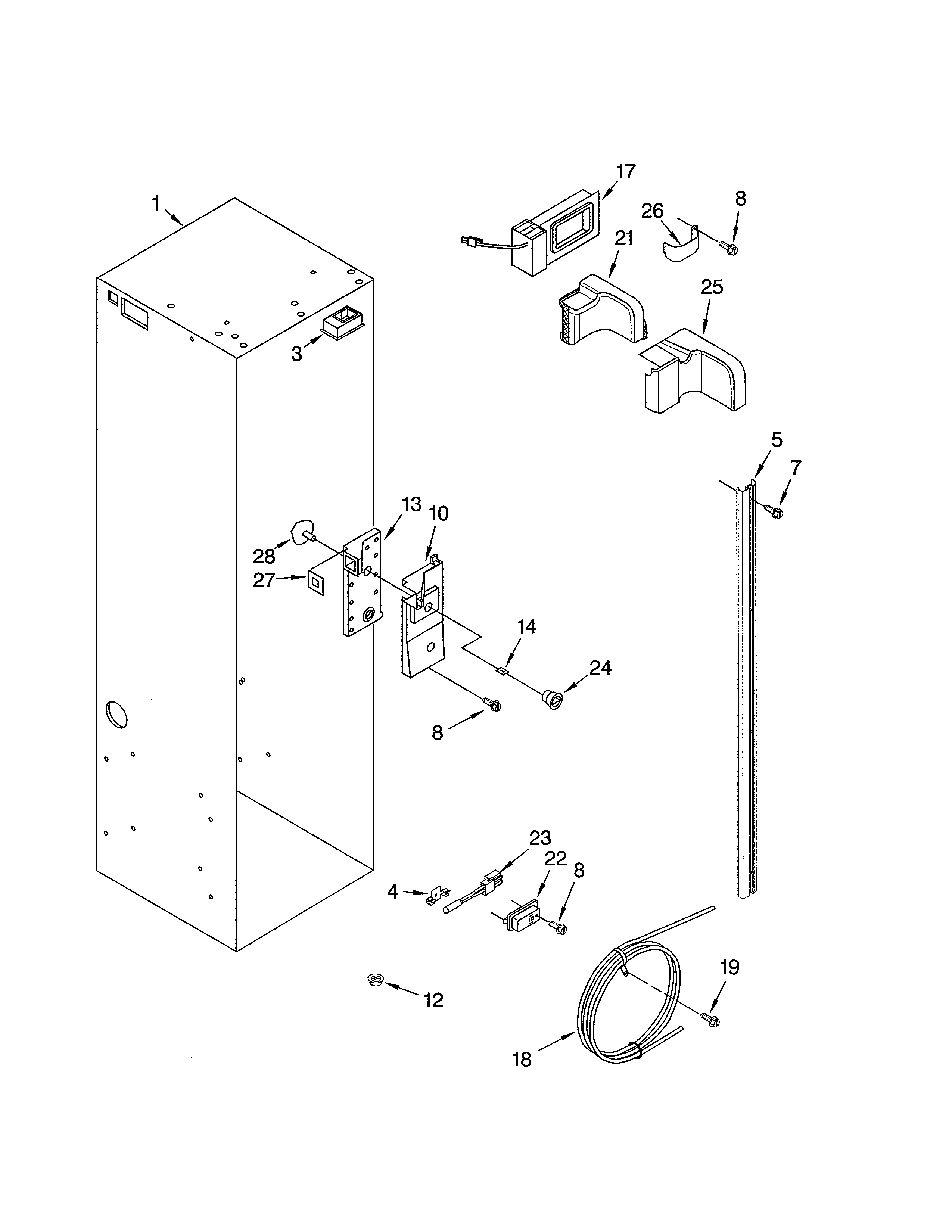 Thermador KBUDT4860A/01 refrigerator line diagram