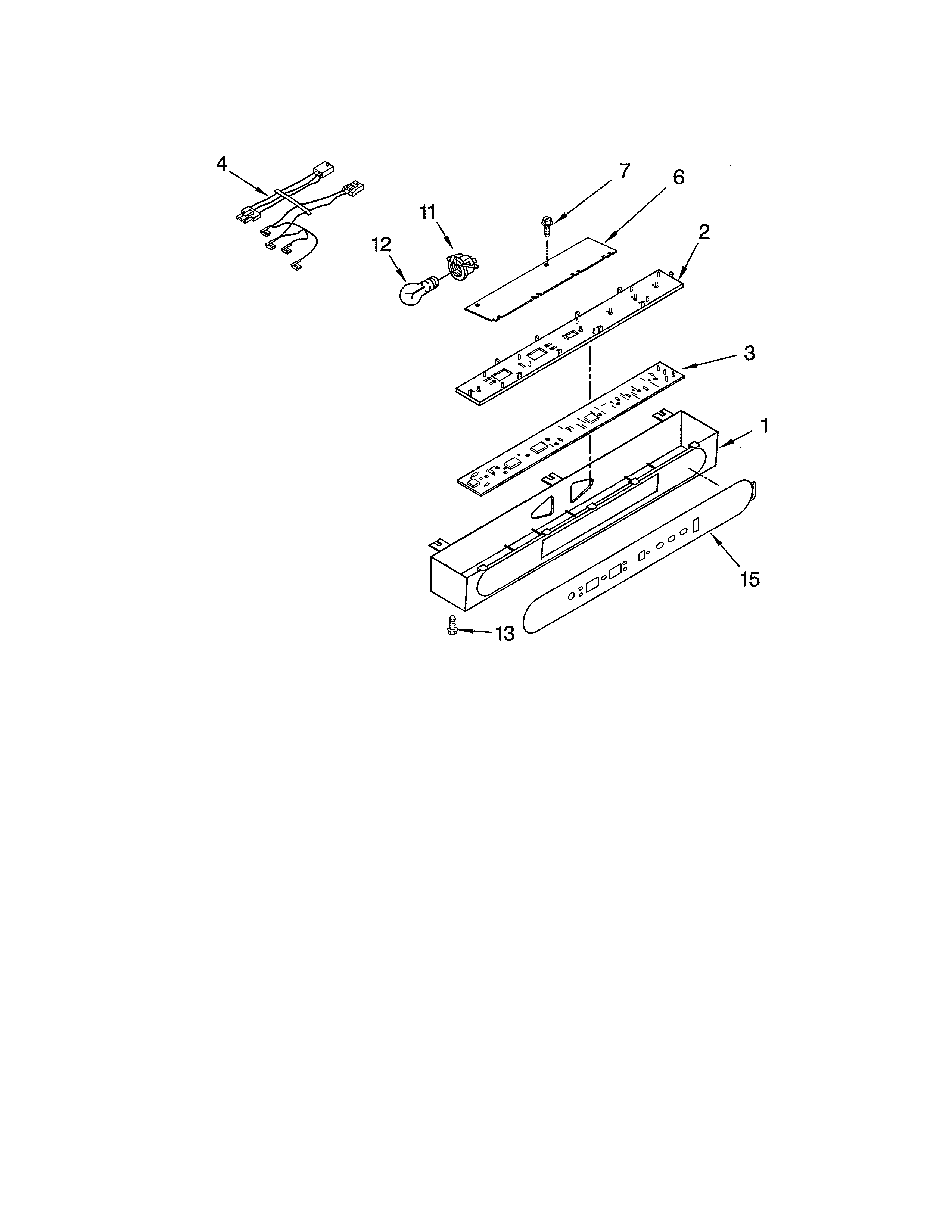 Thermador KBUDT4860A/01 control panel diagram