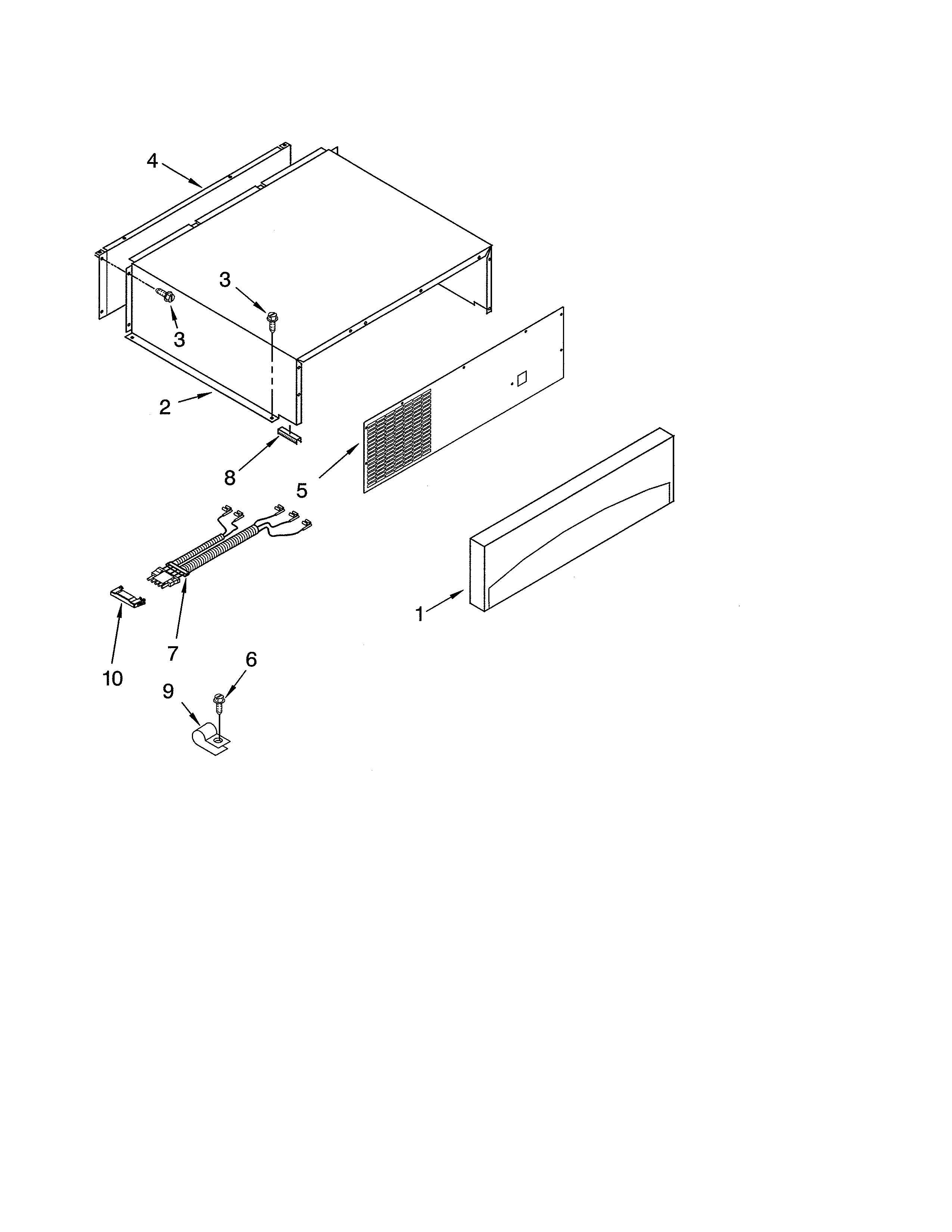 Thermador KBUDT4860A/01 top grille and unit cover diagram
