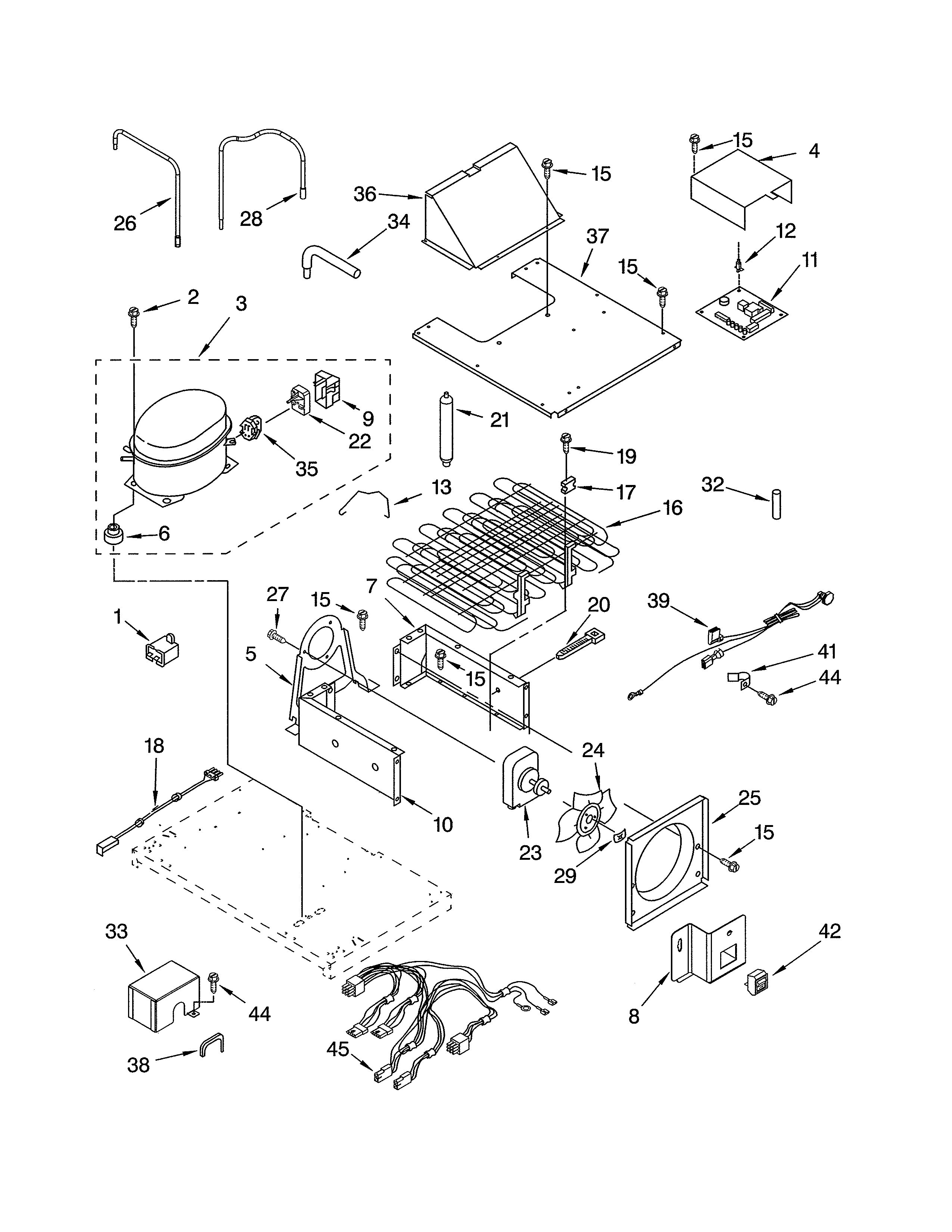 Thermador KBUDT4860A/01 upper unit diagram