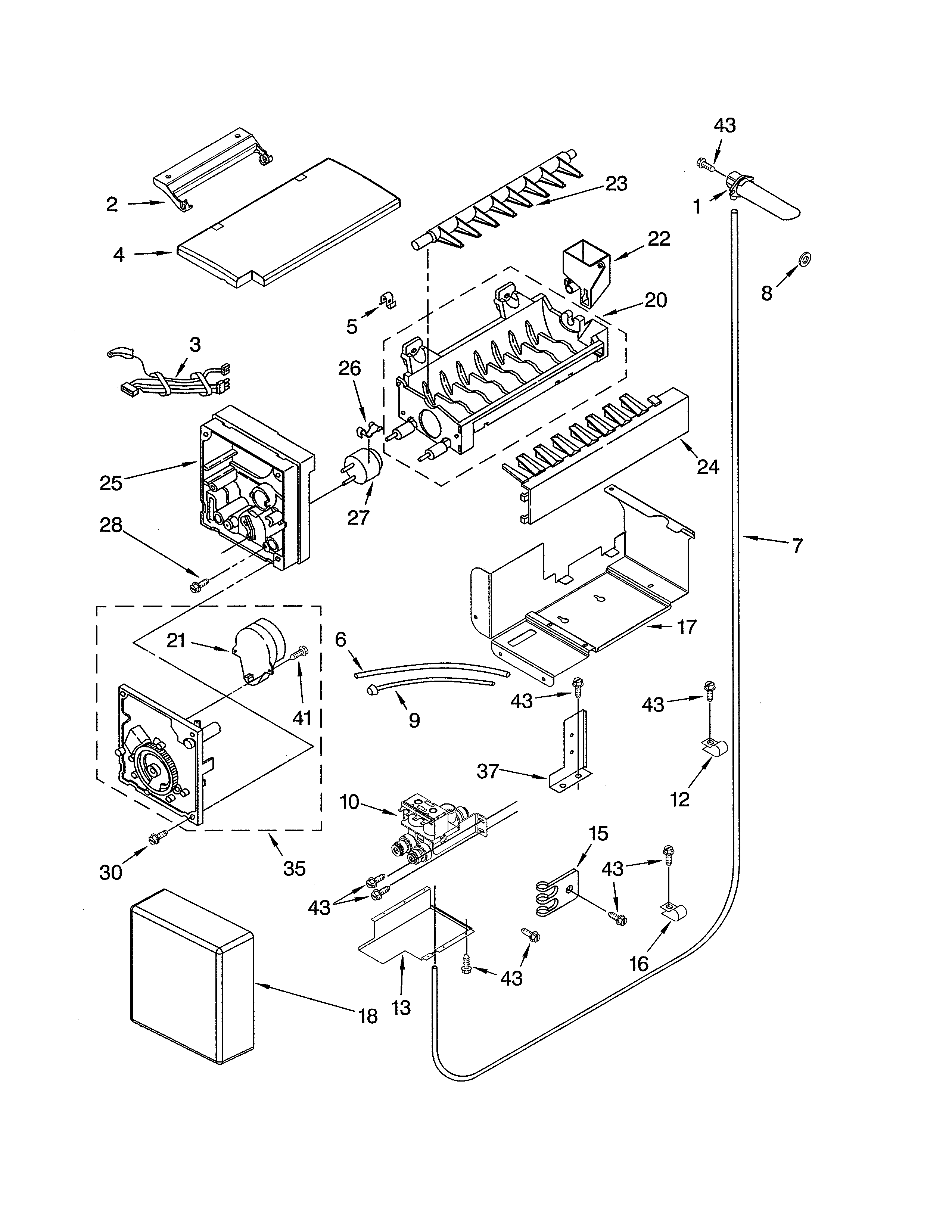 Thermador KBUDT4860A/01 icemaker diagram