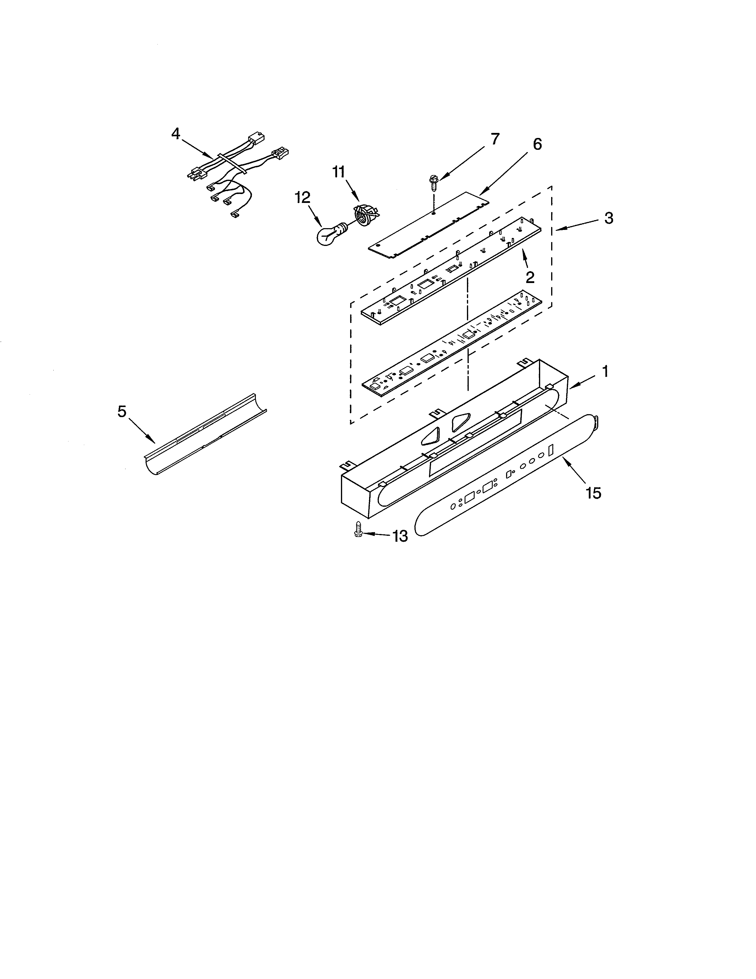 Thermador KBUDT4860A/02 control panel diagram