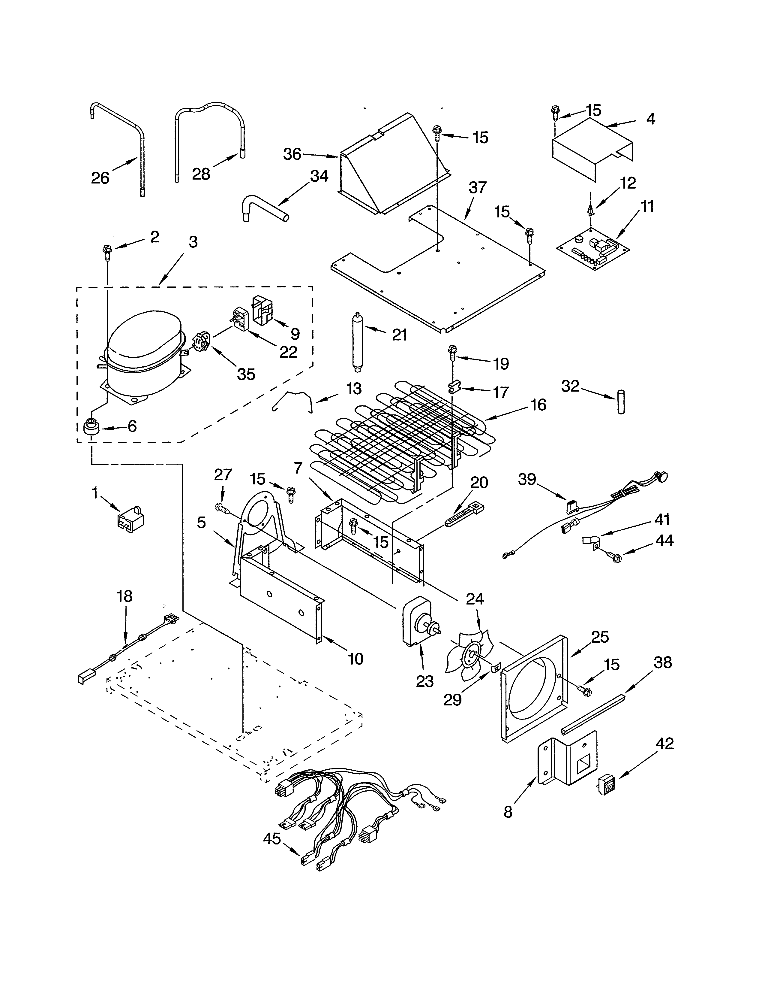Thermador KBUDT4860A/02 upper unit diagram
