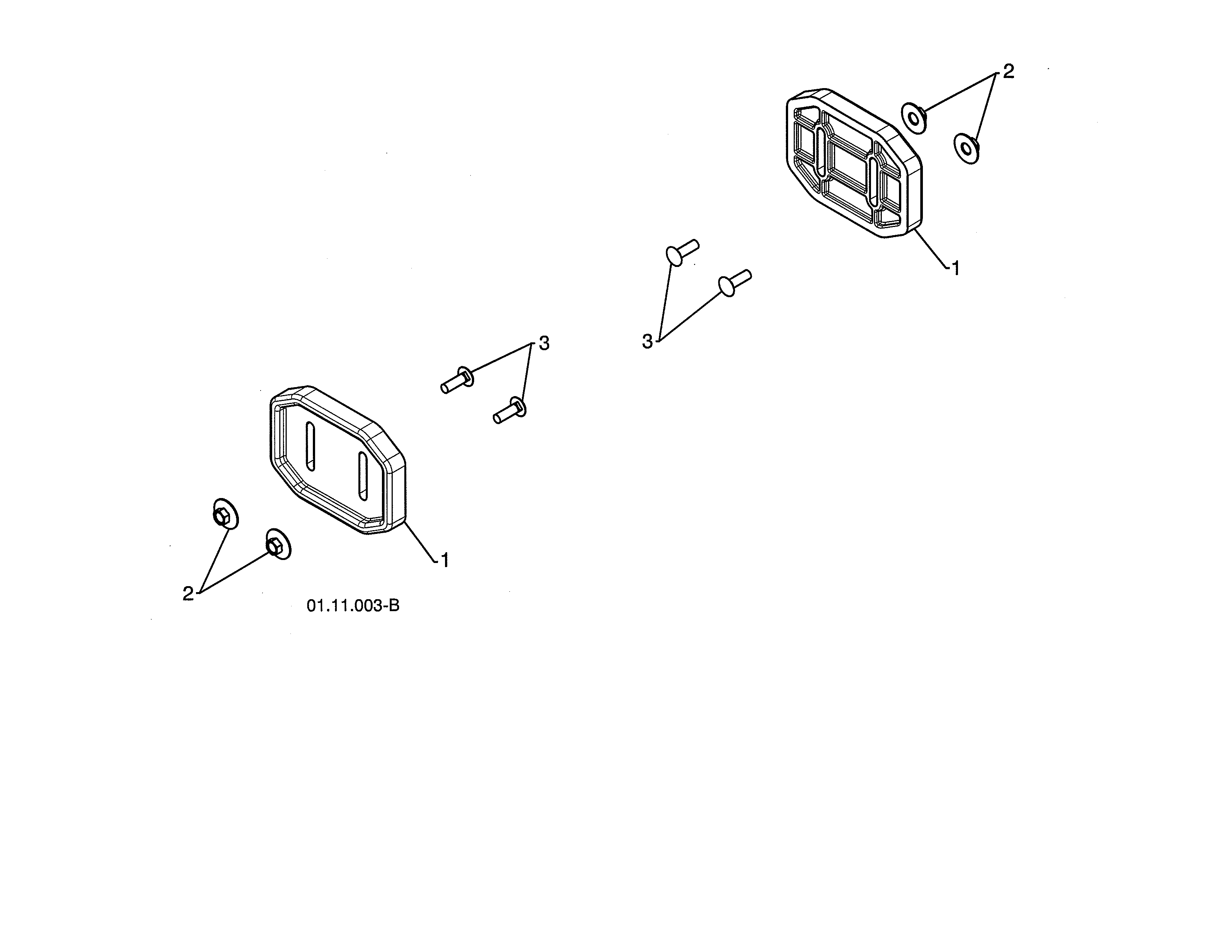 Poulan 96198004301 plate skid diagram