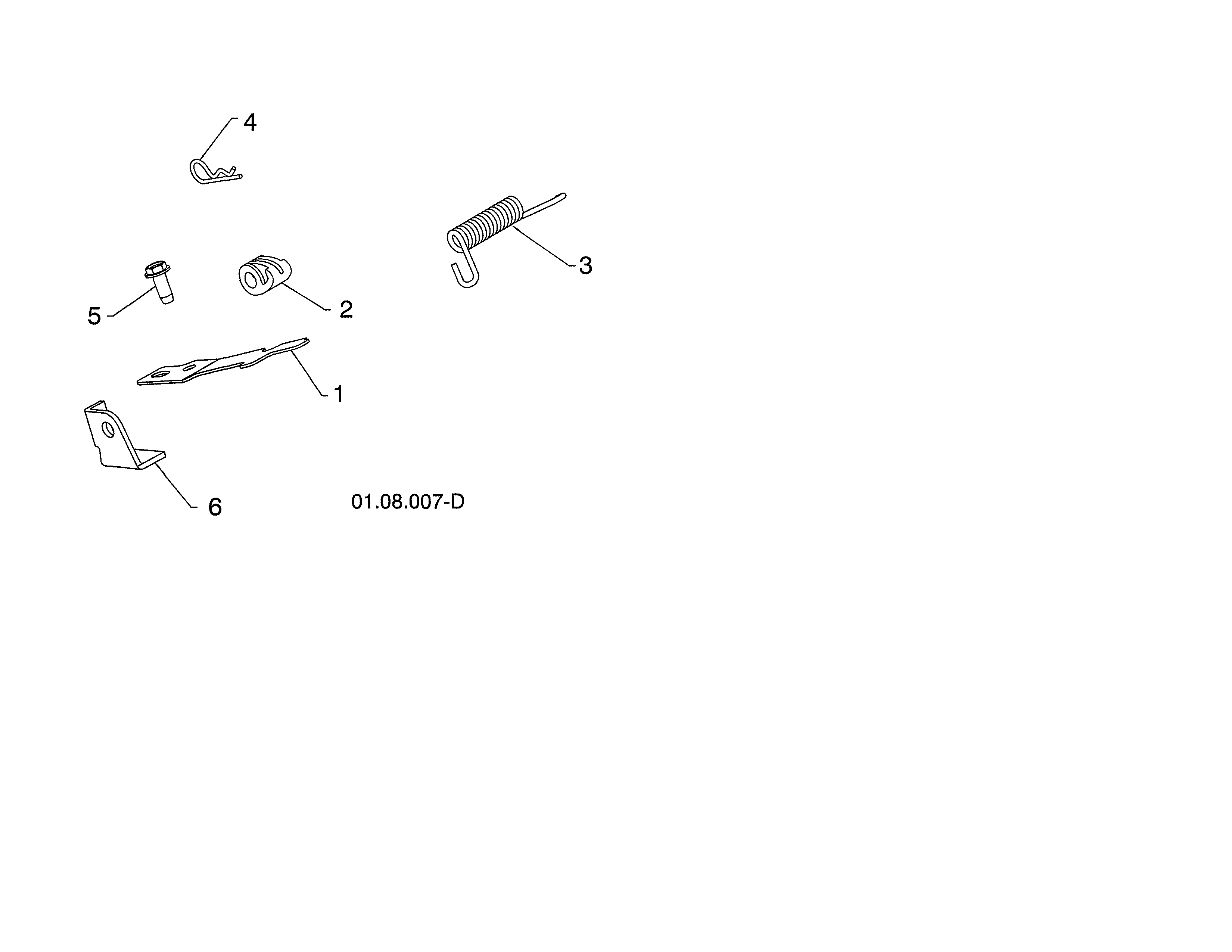 Poulan 96198004301 interlock spring & cam diagram
