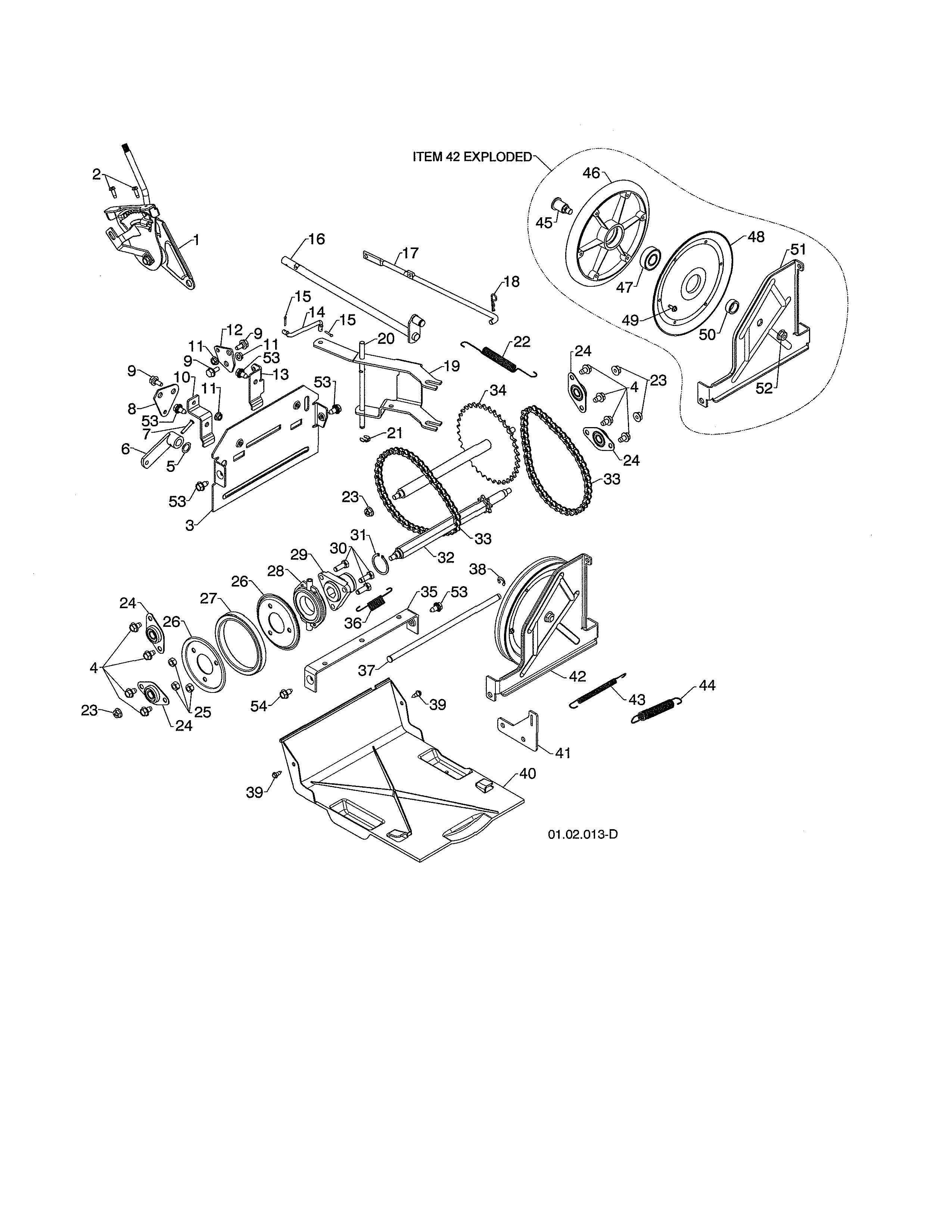 Poulan 96198004301 drive diagram