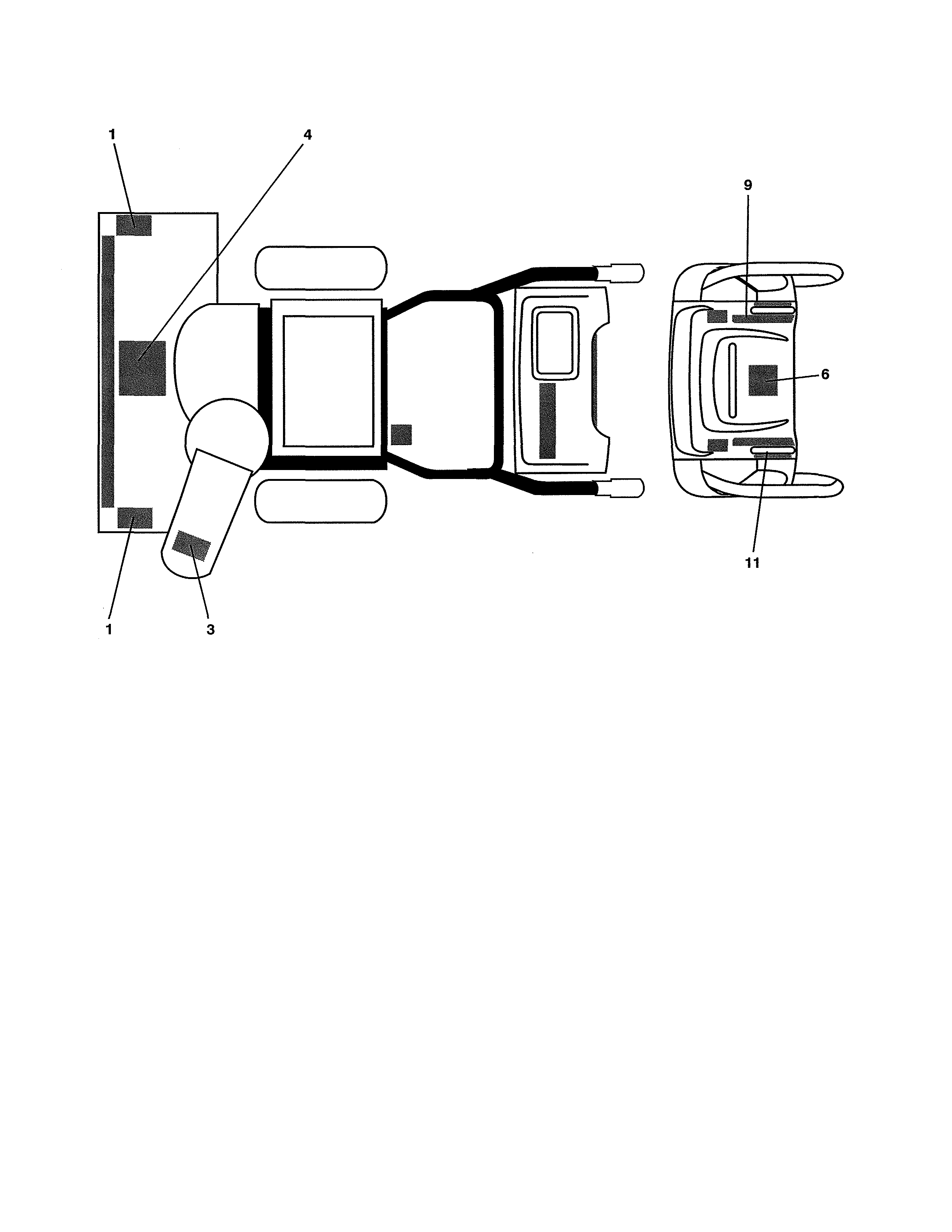 Poulan 96198004301 decals diagram