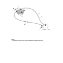 Poulan 96198004302 lever/cable rotator diagram
