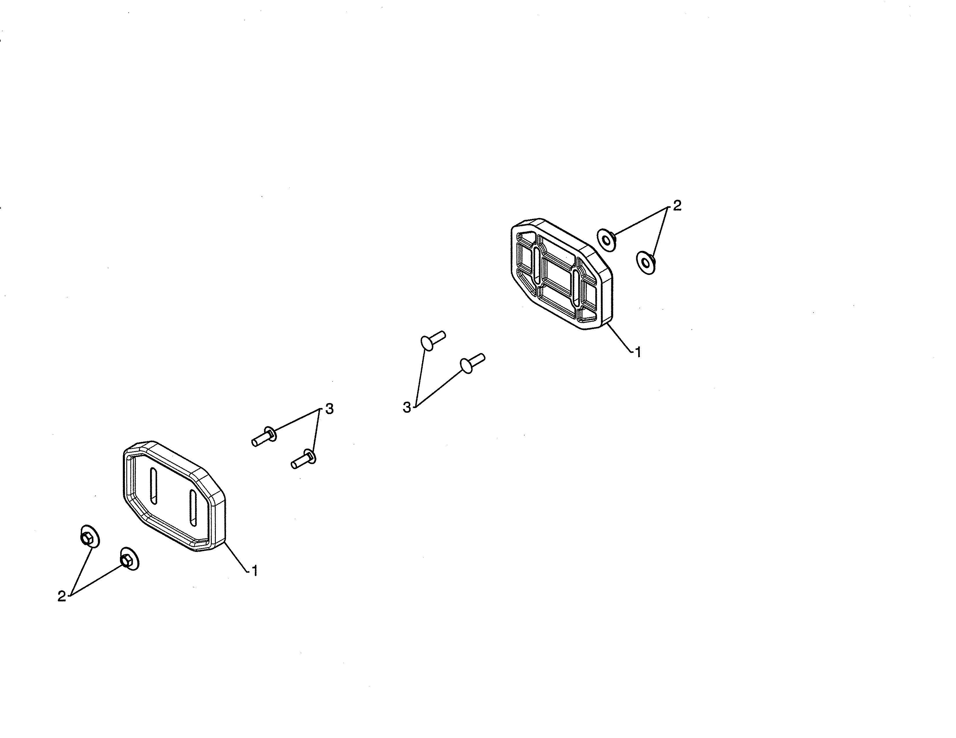 Poulan PR624ES-96198004600 skid plate diagram