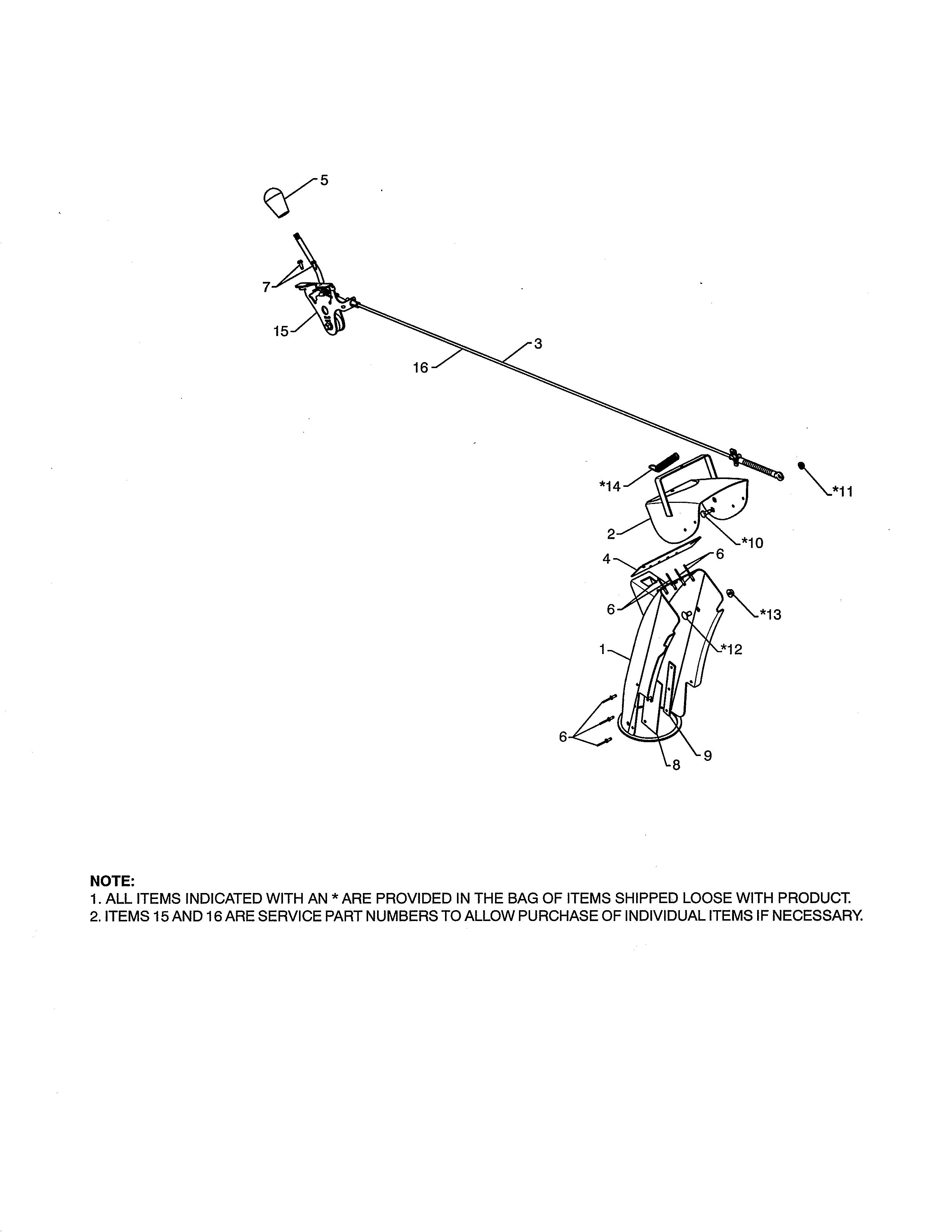 Poulan PR624ES-96198004600 chute & deflector weldments diagram