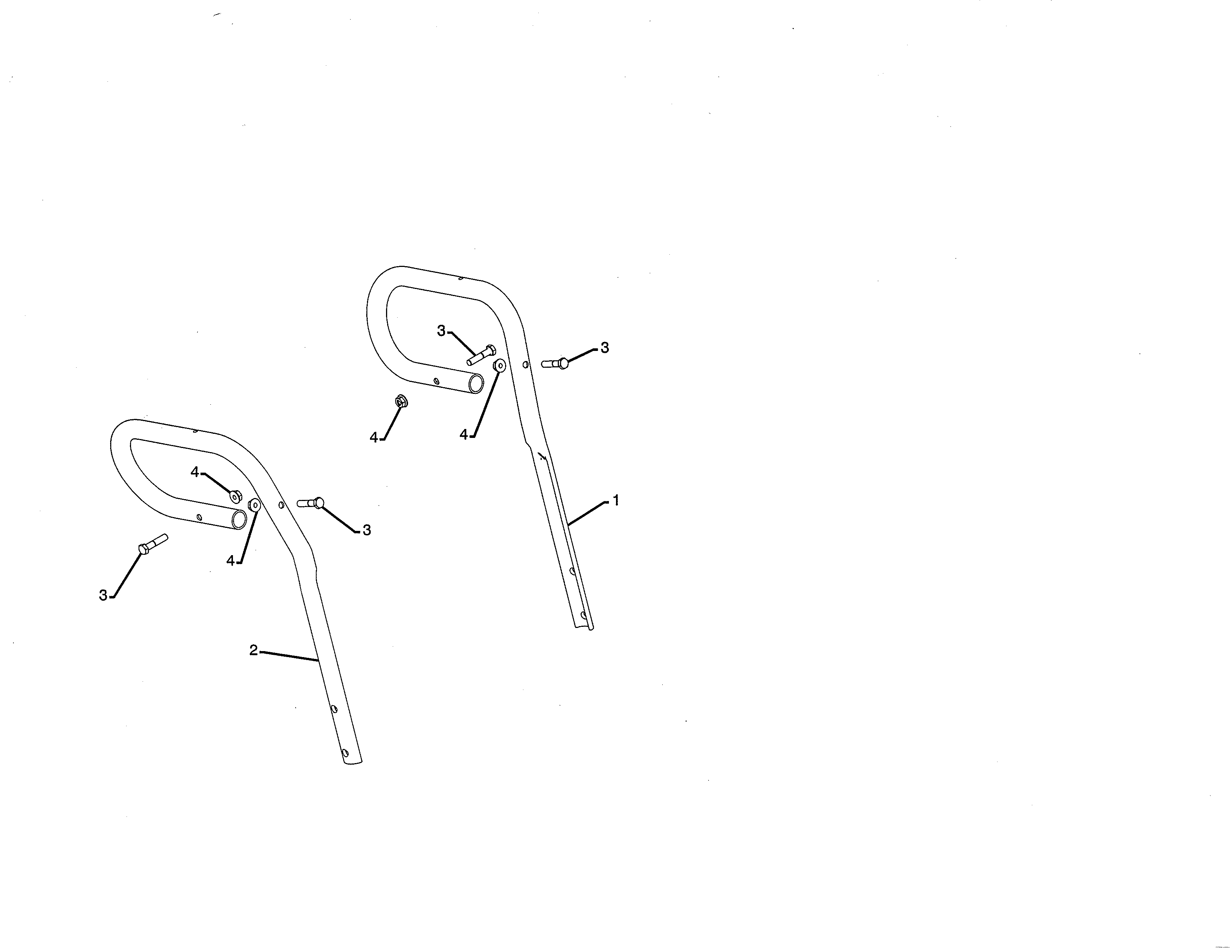 Poulan PR624ES-96198004600 handles diagram