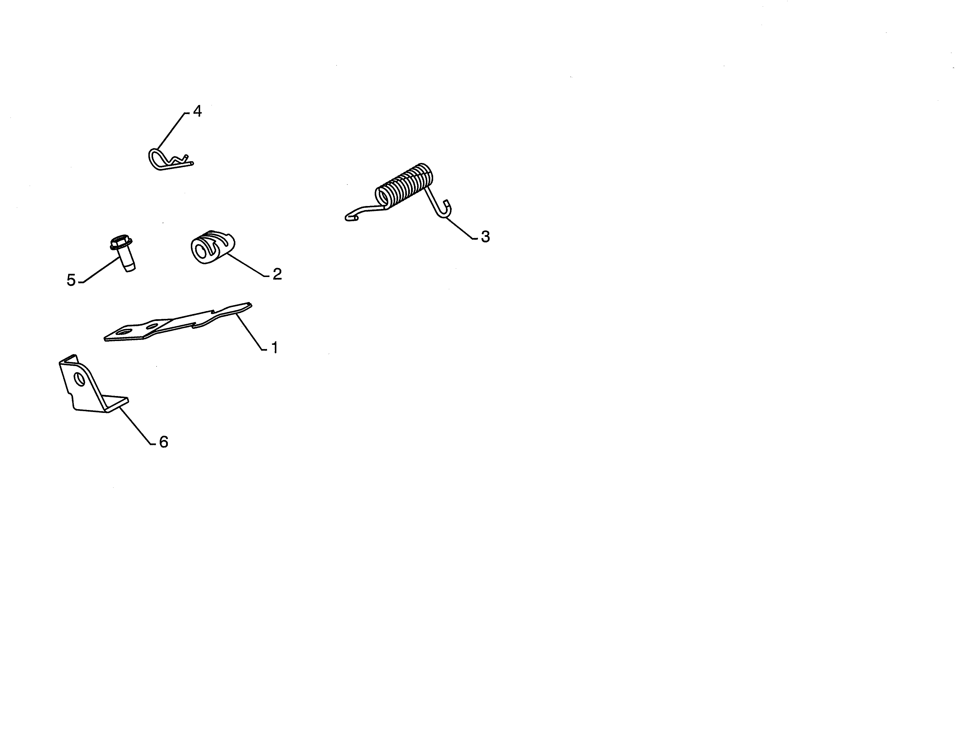 Poulan PR624ES-96198004600 interlock spring & cam diagram