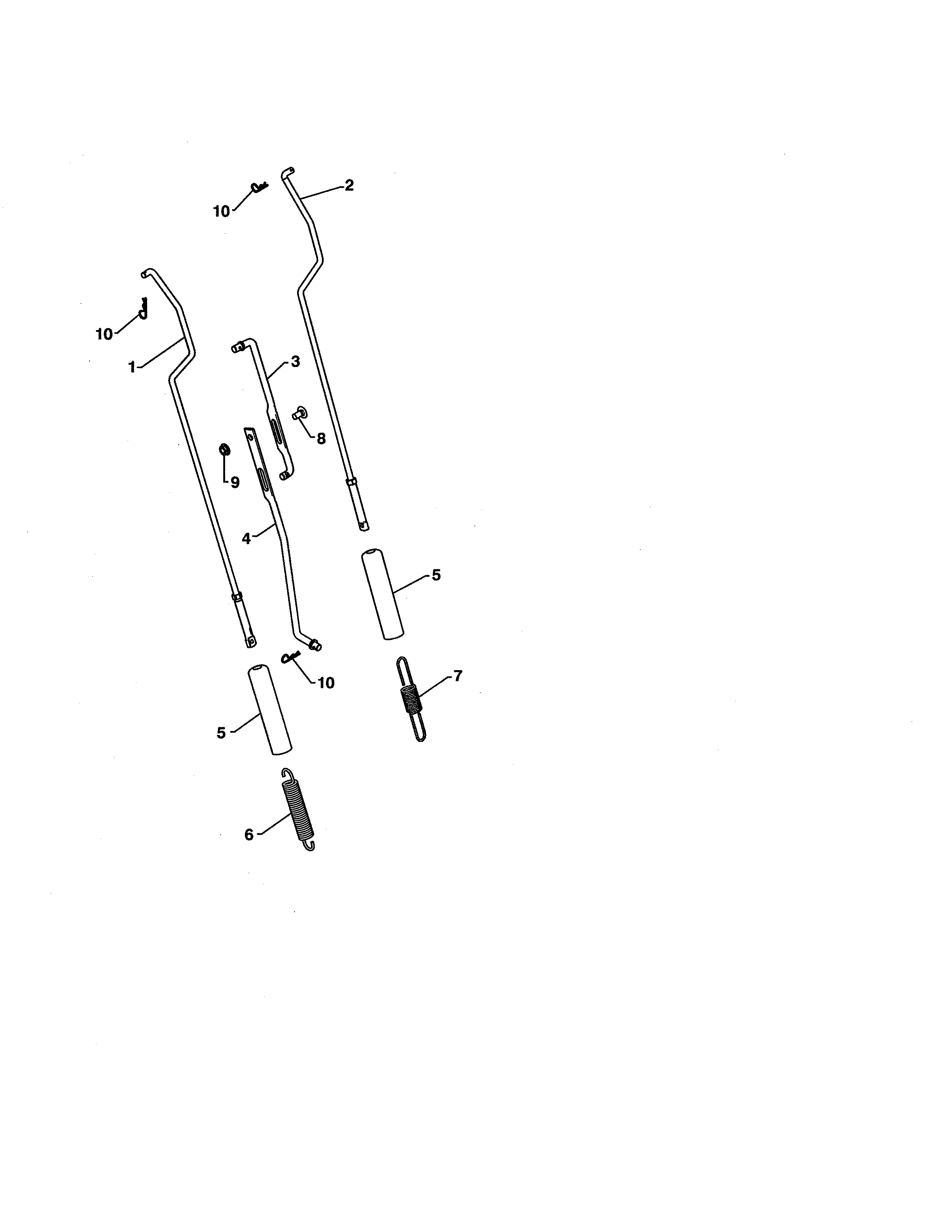 Poulan PR624ES-96198004600 impeller & traction rods diagram
