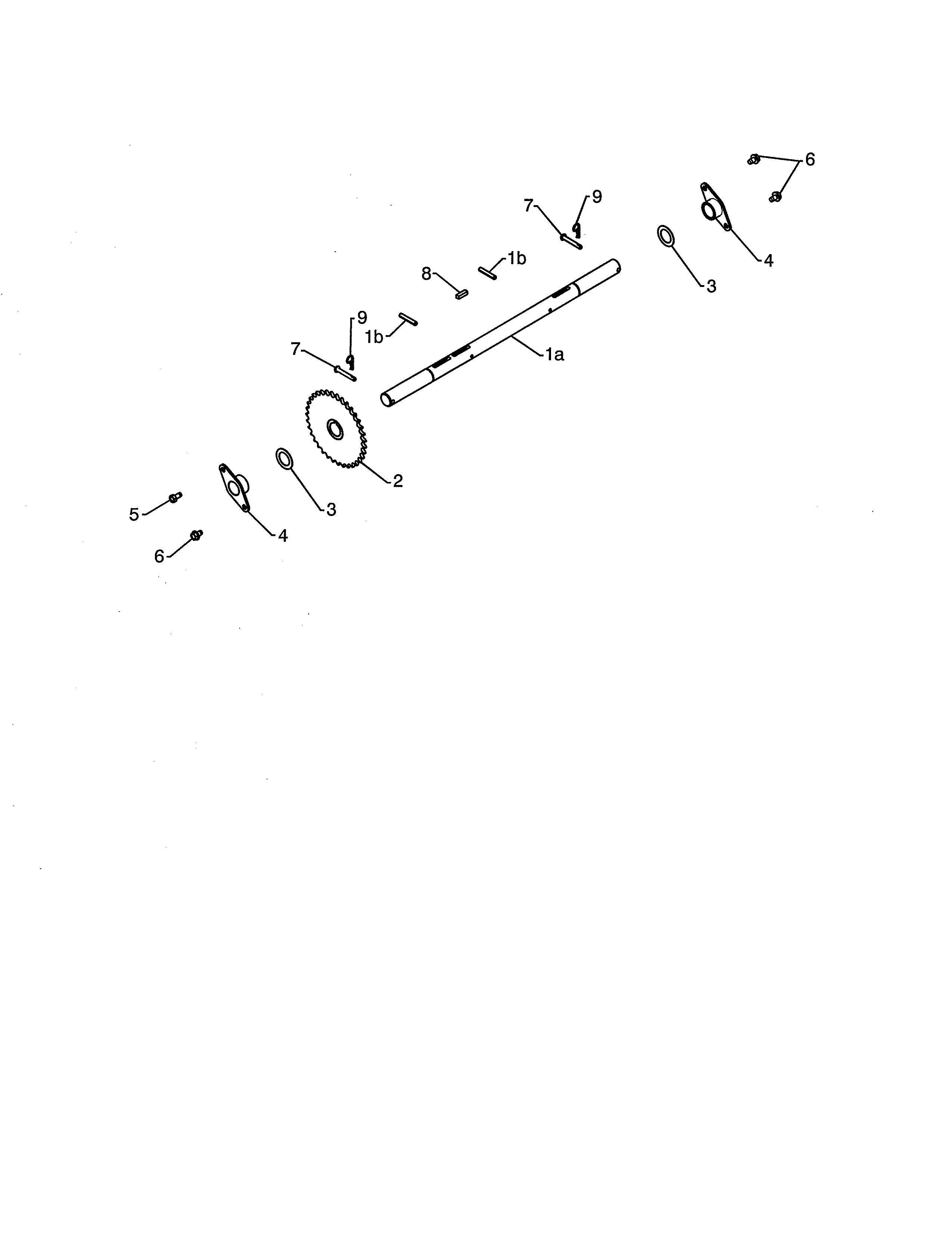 Poulan PR624ES-96198004600 axle diagram