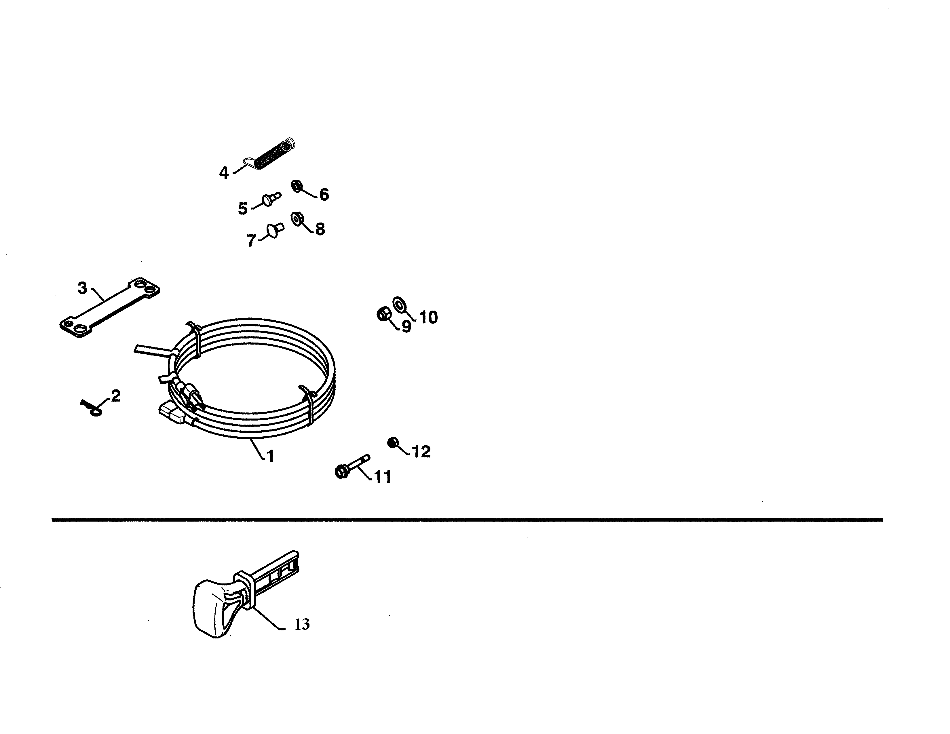 Poulan PR624ES-96198004600 bag of parts diagram