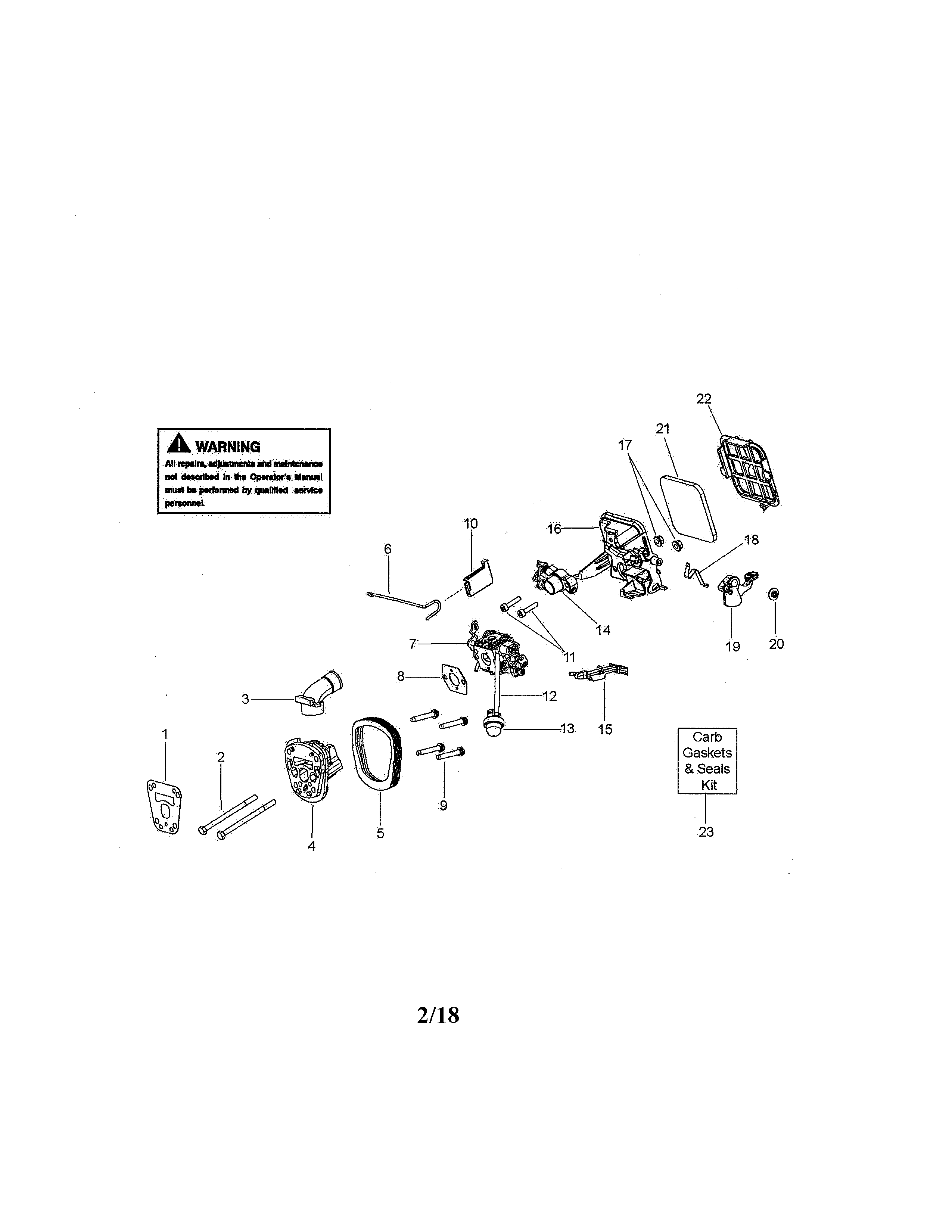 Craftsman 358740160 carburetor diagram
