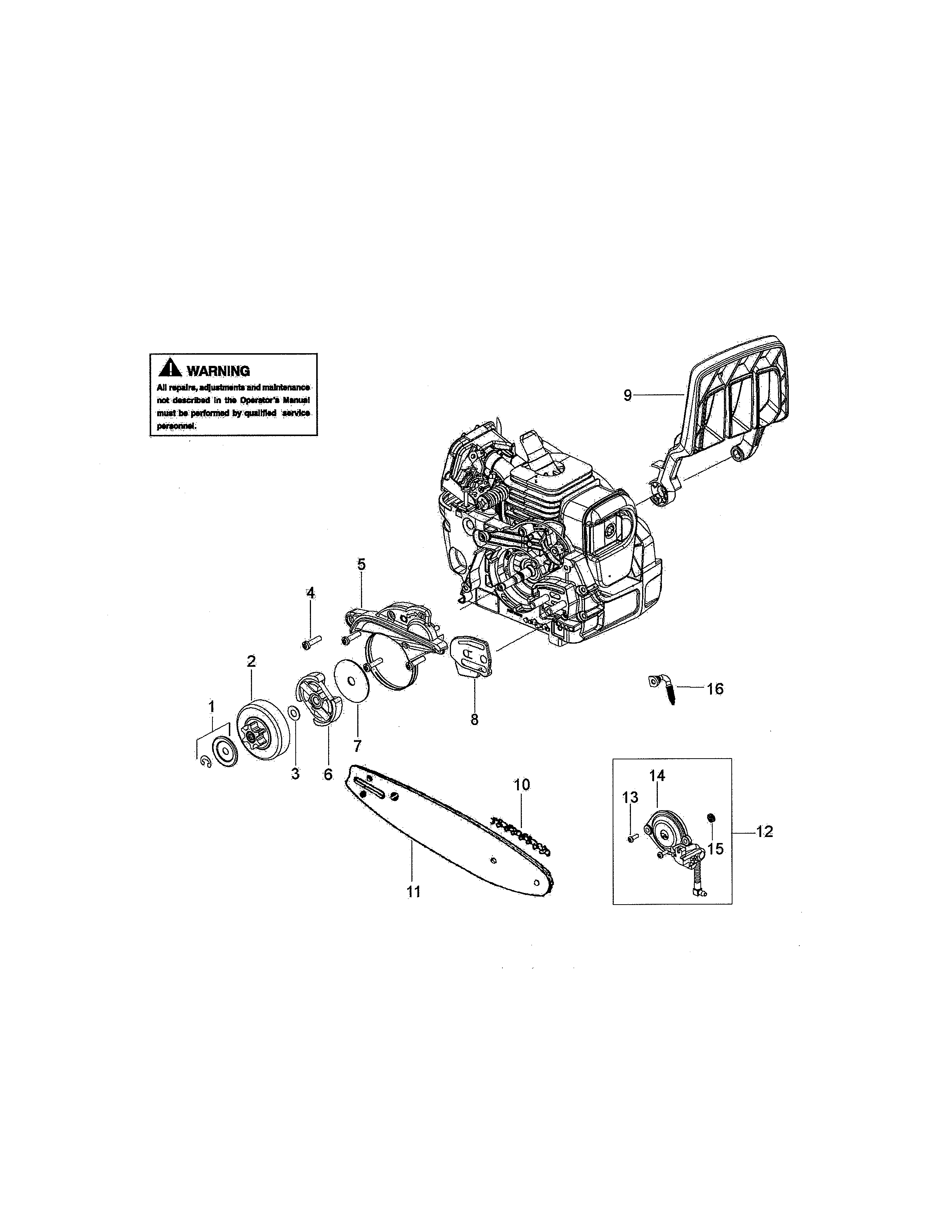 Craftsman 358740160 clutch diagram