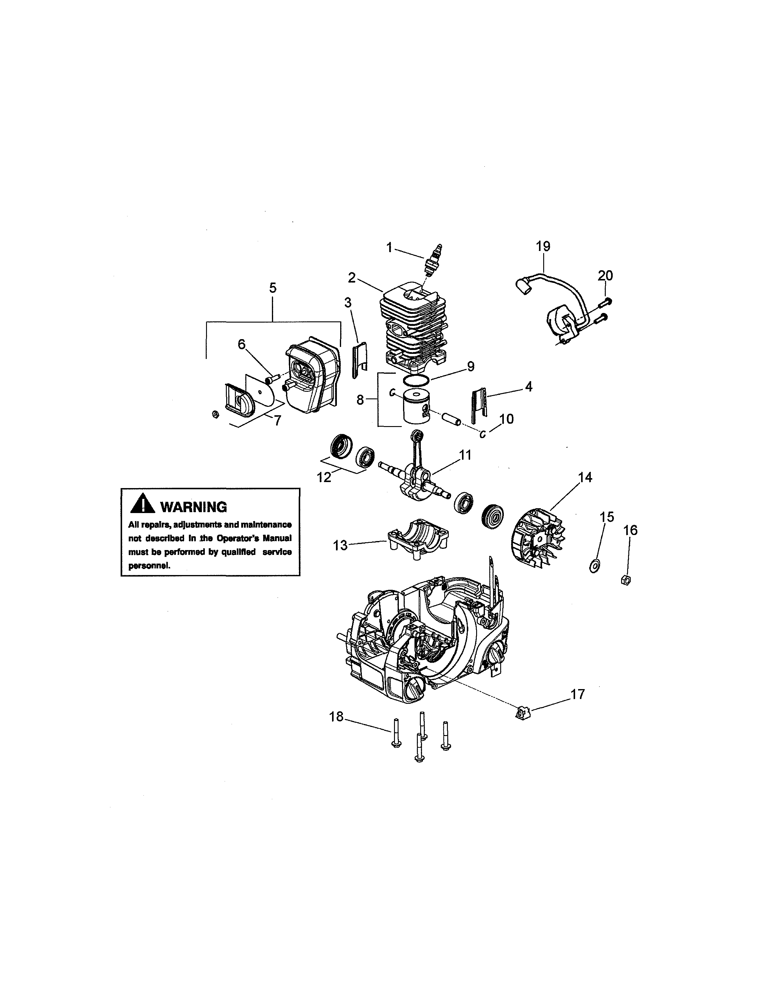 Craftsman 358740160 cylinder diagram