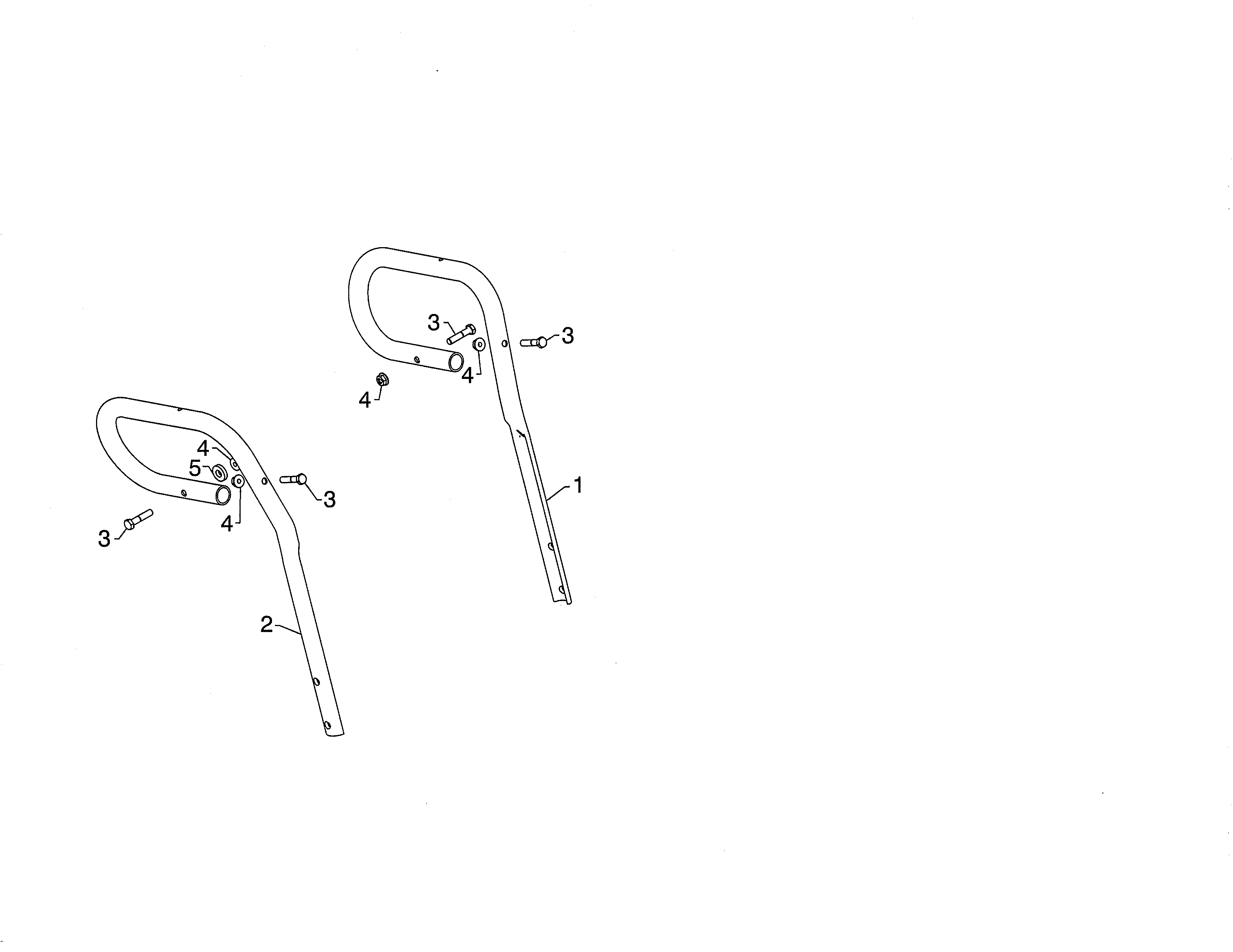 Poulan PR624ES-96198004602 handles diagram